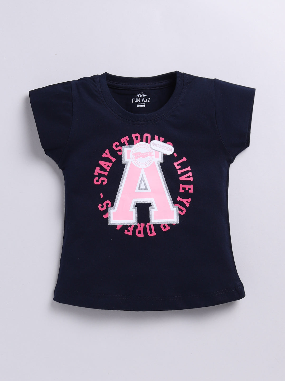 Kidcity Baby Girls Basic Top Combo Set (Pack of 2)|Cotton Sinker Top| Navy, Red Tops