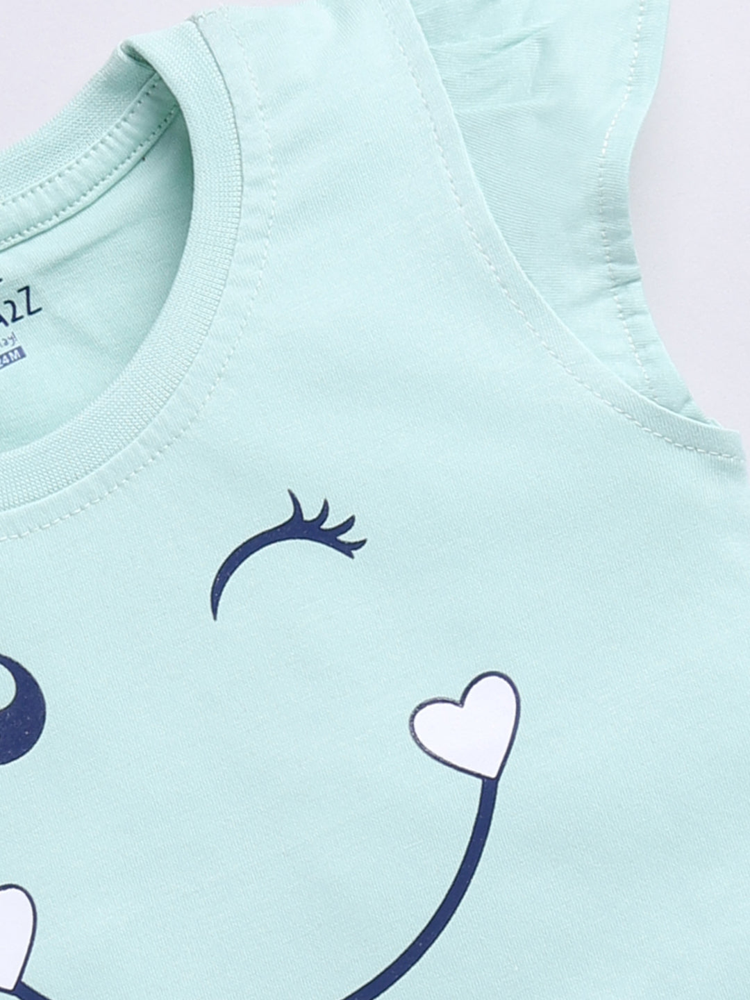 Kidcity Baby Girls Basic Top Combo Set (Pack of 2)|Cotton Sinker Top| White, Light Blue Tops