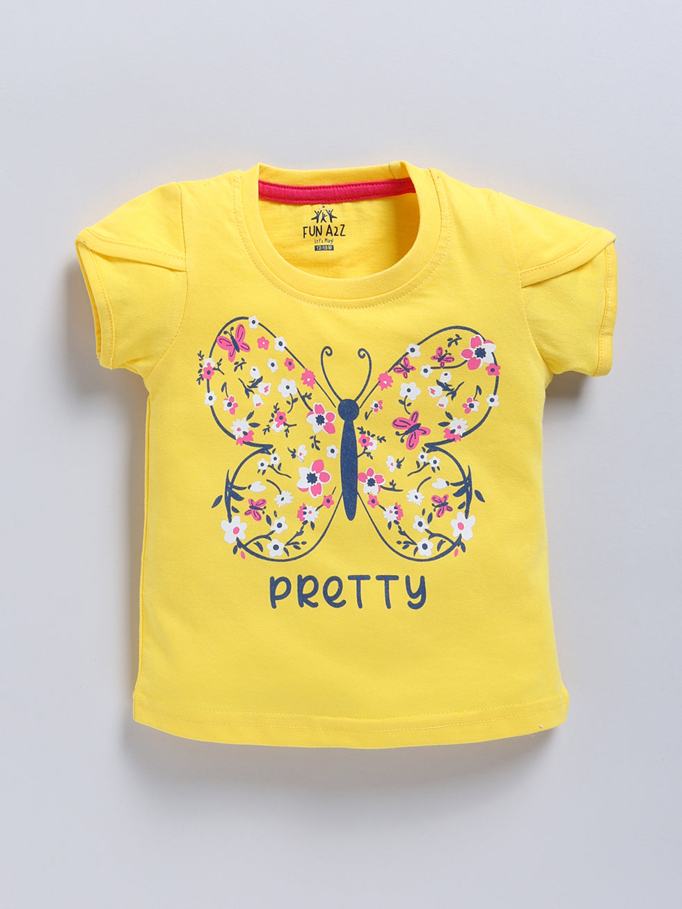 Kidcity Baby Girls Basic Top Combo Set (Pack of 2)|Cotton Sinker Top| Light Pink, Golden Tops