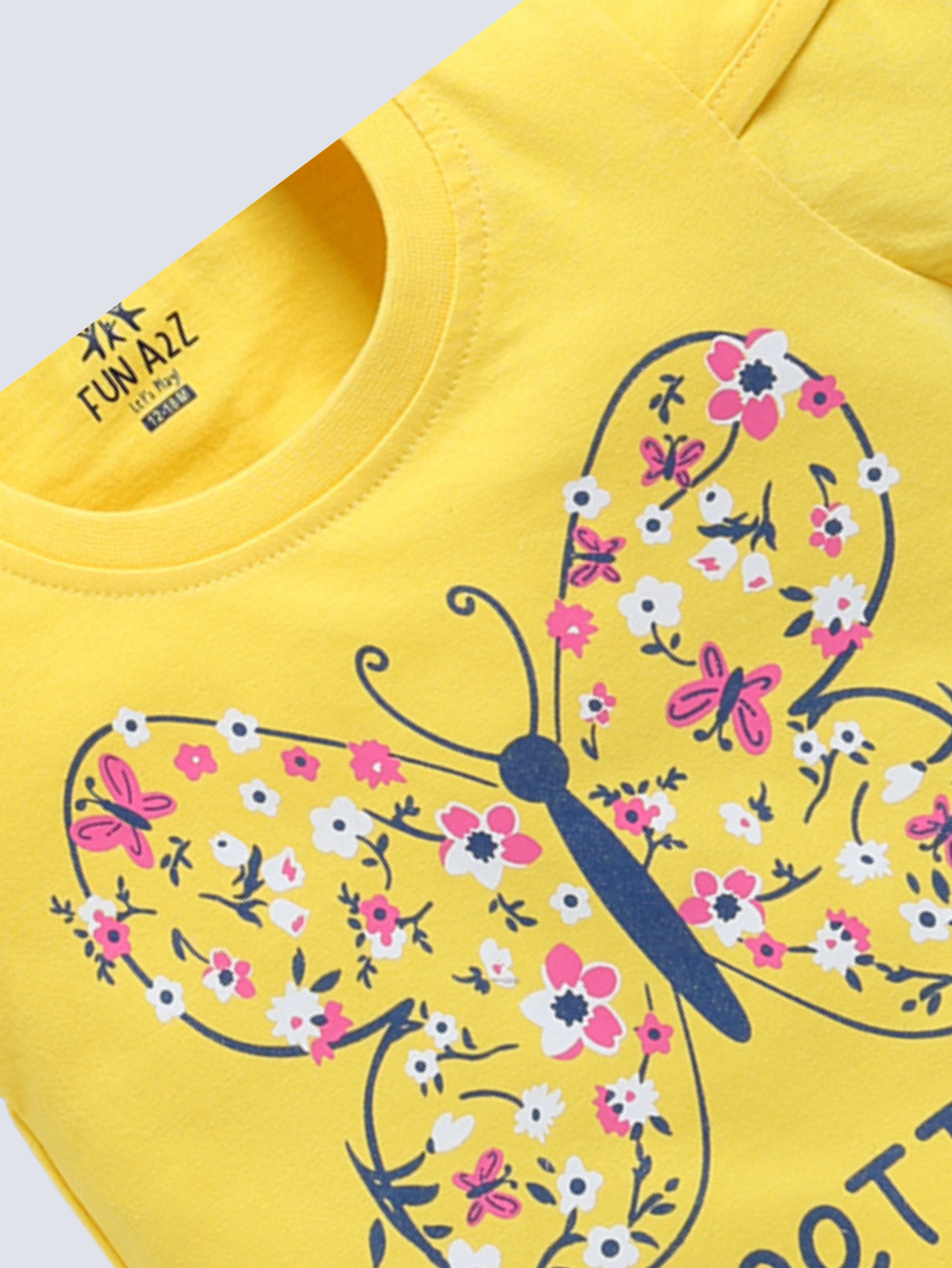 Kidcity Baby Girls Basic Top Combo Set (Pack of 2)|Cotton Sinker Top| Light Pink, Golden Tops