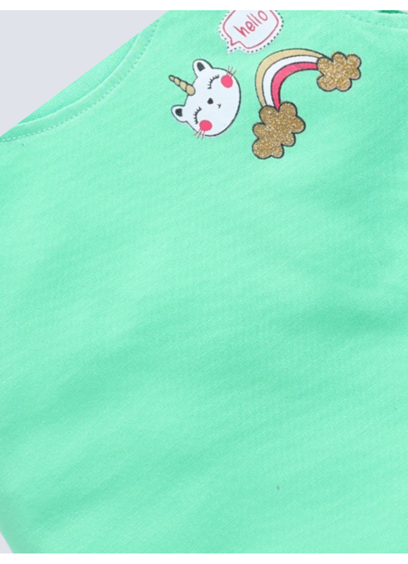 Unicorn & Rainbow 2 Pc Printed Tops