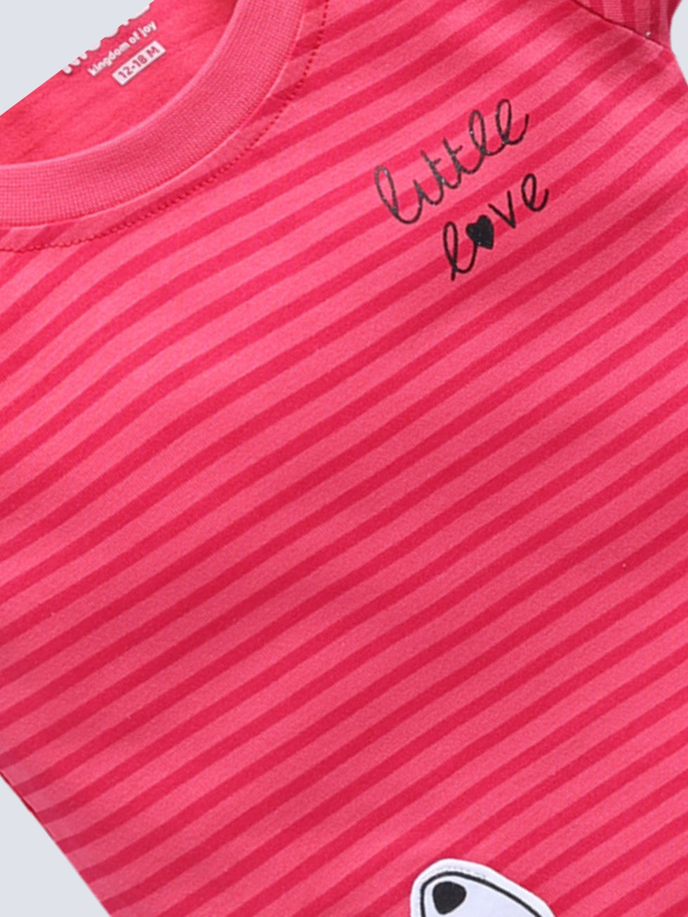 Girl's Fashion All Over Printed Tops Combo Set (Pack of 2)