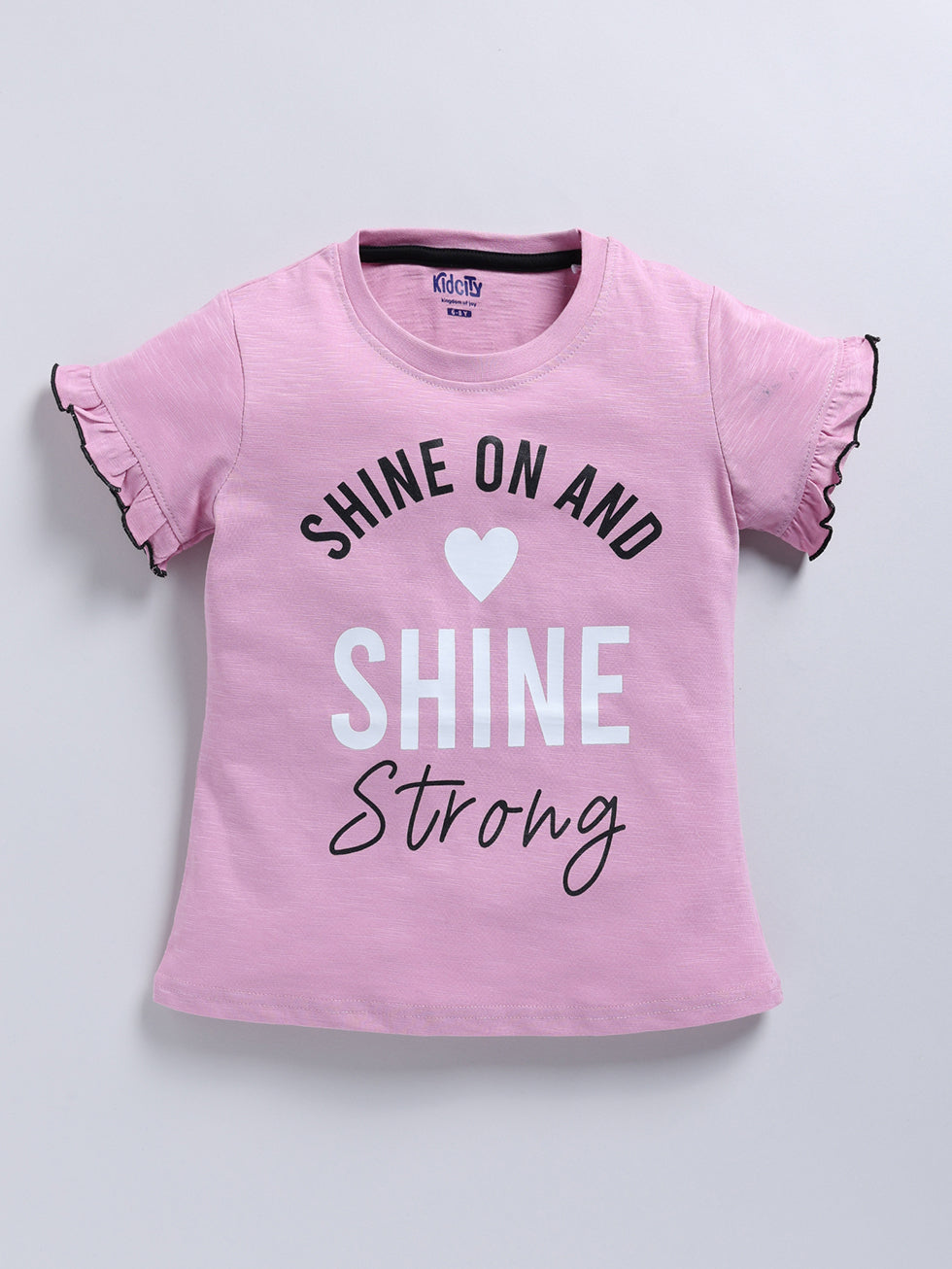 Text and Flower Graphics T-Shirts