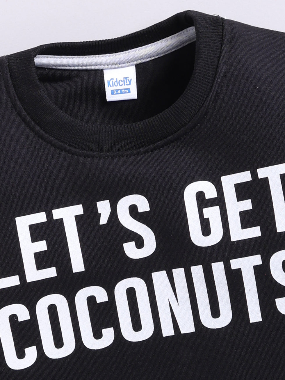 Let’s Get Coconuts Print Sweatshirt