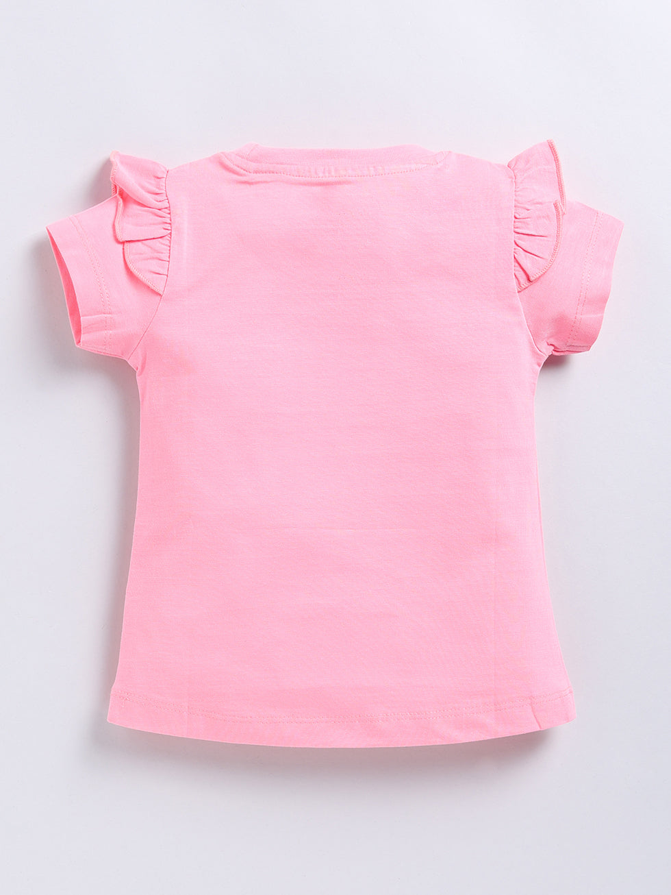 Kidcity Girl's Basic Tops Combo Set (Pack of 2)|Cotton Sinker Tops| Red, Light Pink Tops