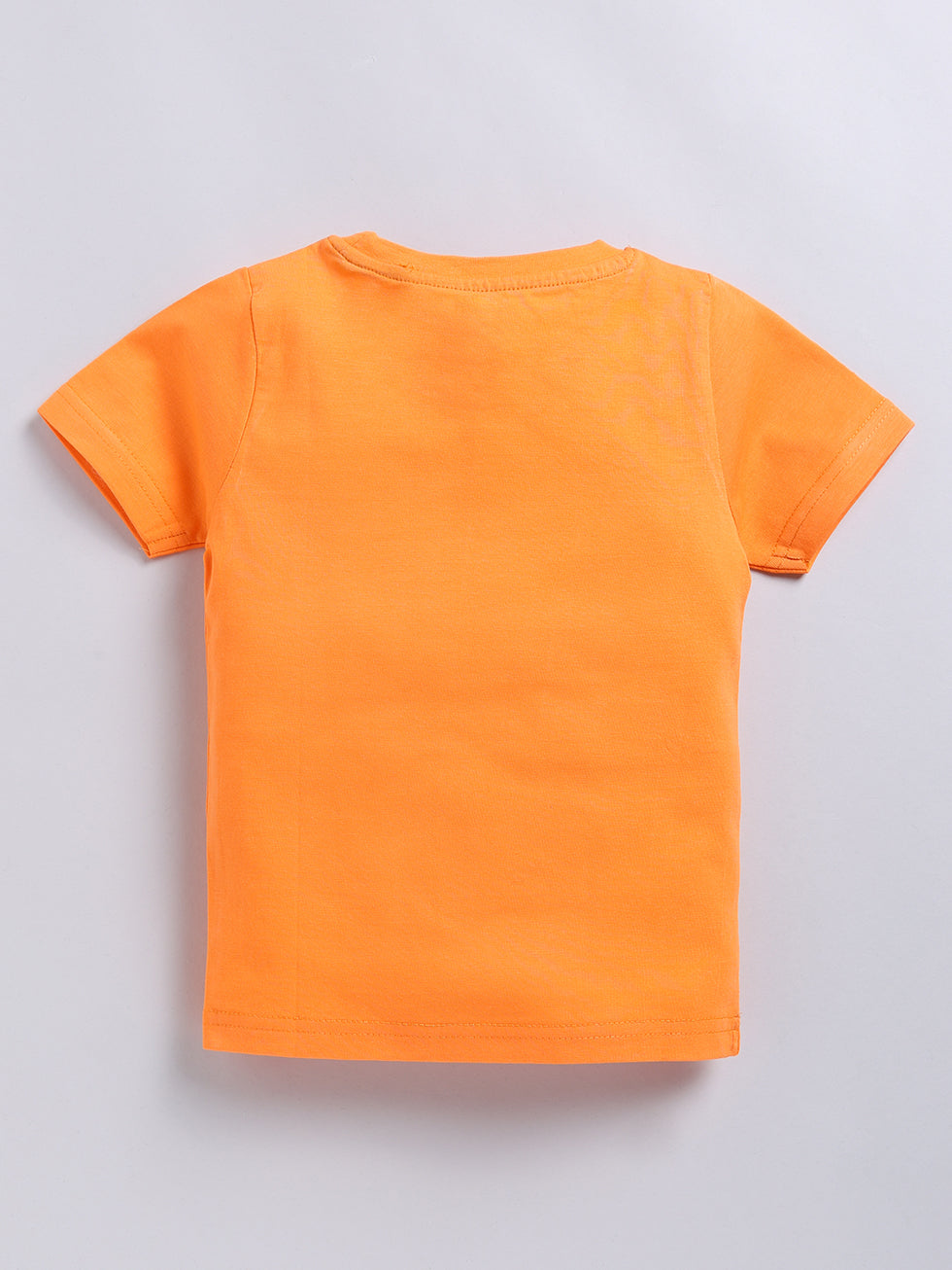Kidcity Boy's Basic T-Shirt Combo Set (Pack of 2) | Cotton Sinker T-Shirts | Boy's Casual T-Shirts | Orange T-Shirts Back View