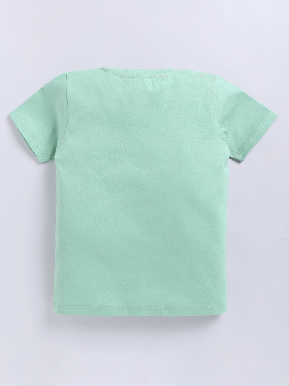 Kidcity Boys Cotton Sinker Hand Loose Text Print Half Sleeves T-Shirts - Olive Green Back View