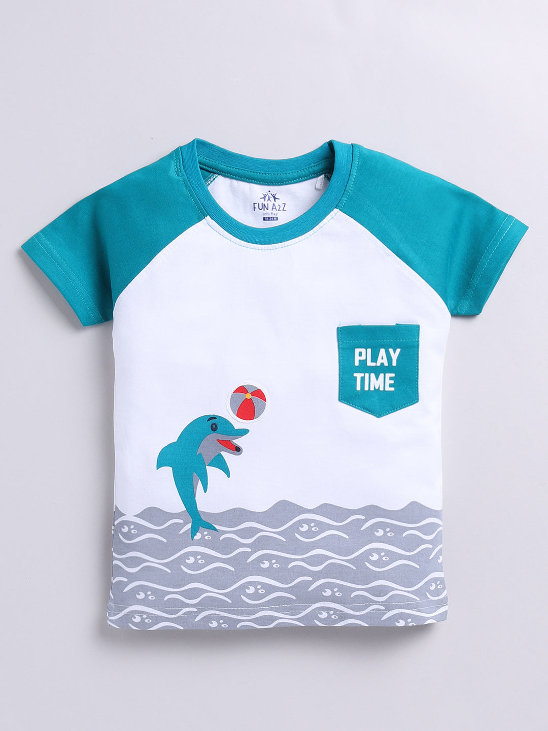 Boy's Fashion All Over Print T-Shirt 2pc Combo Set