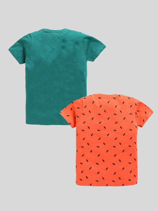Be Yourself & Discover Dimensions Text Print 2 Pc T-Shirts