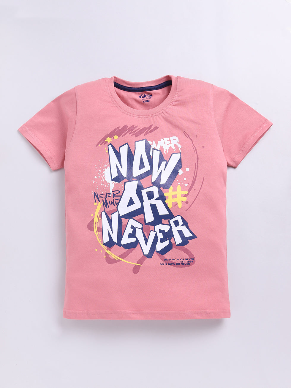 Now Or Never Text Printed T-Shirts