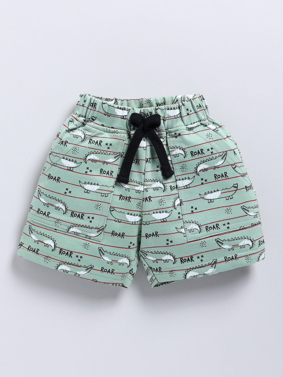 Crocodile Print & Smiley Face Design 2 Pc Shorts