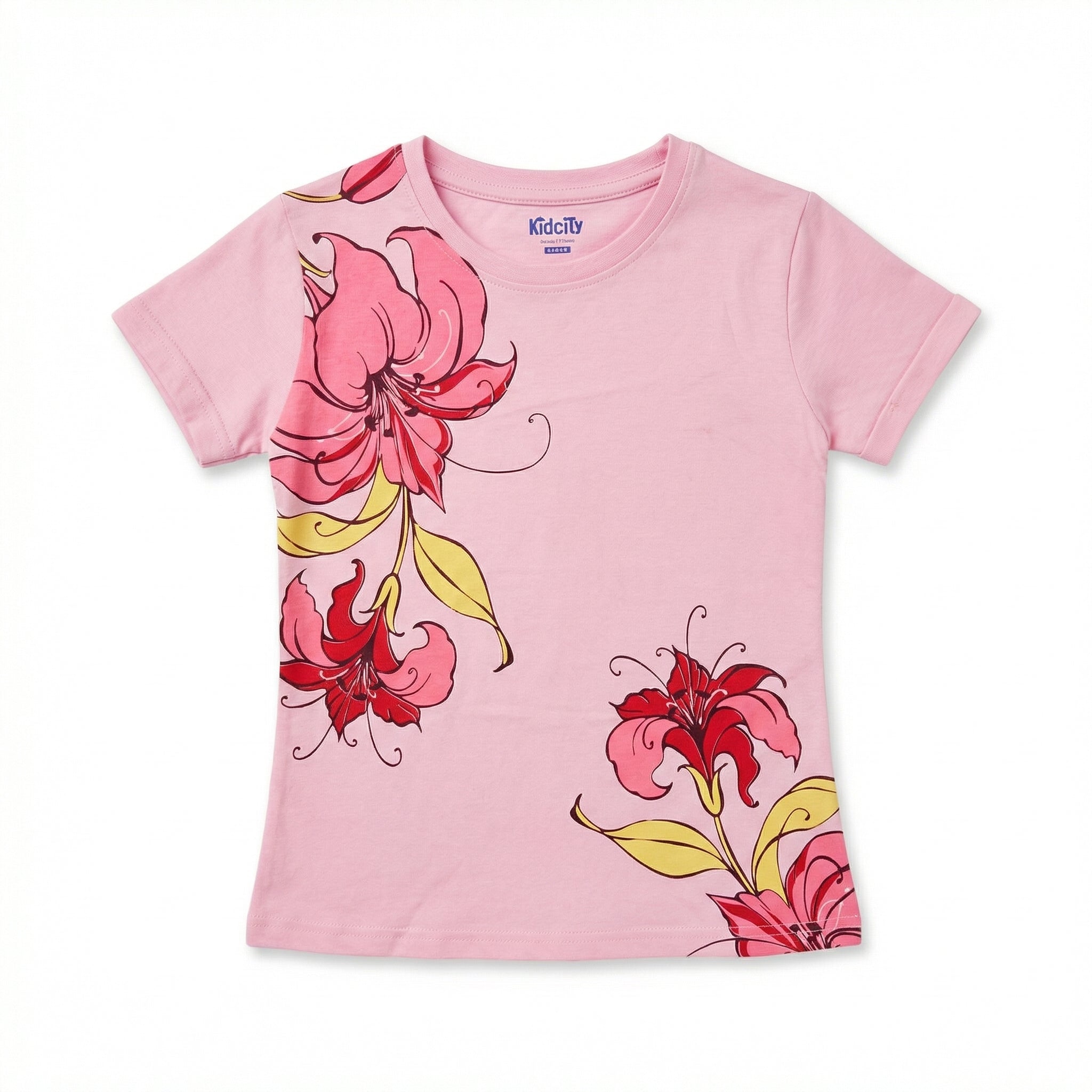Light Pink Lily Graphic Tunic Top.