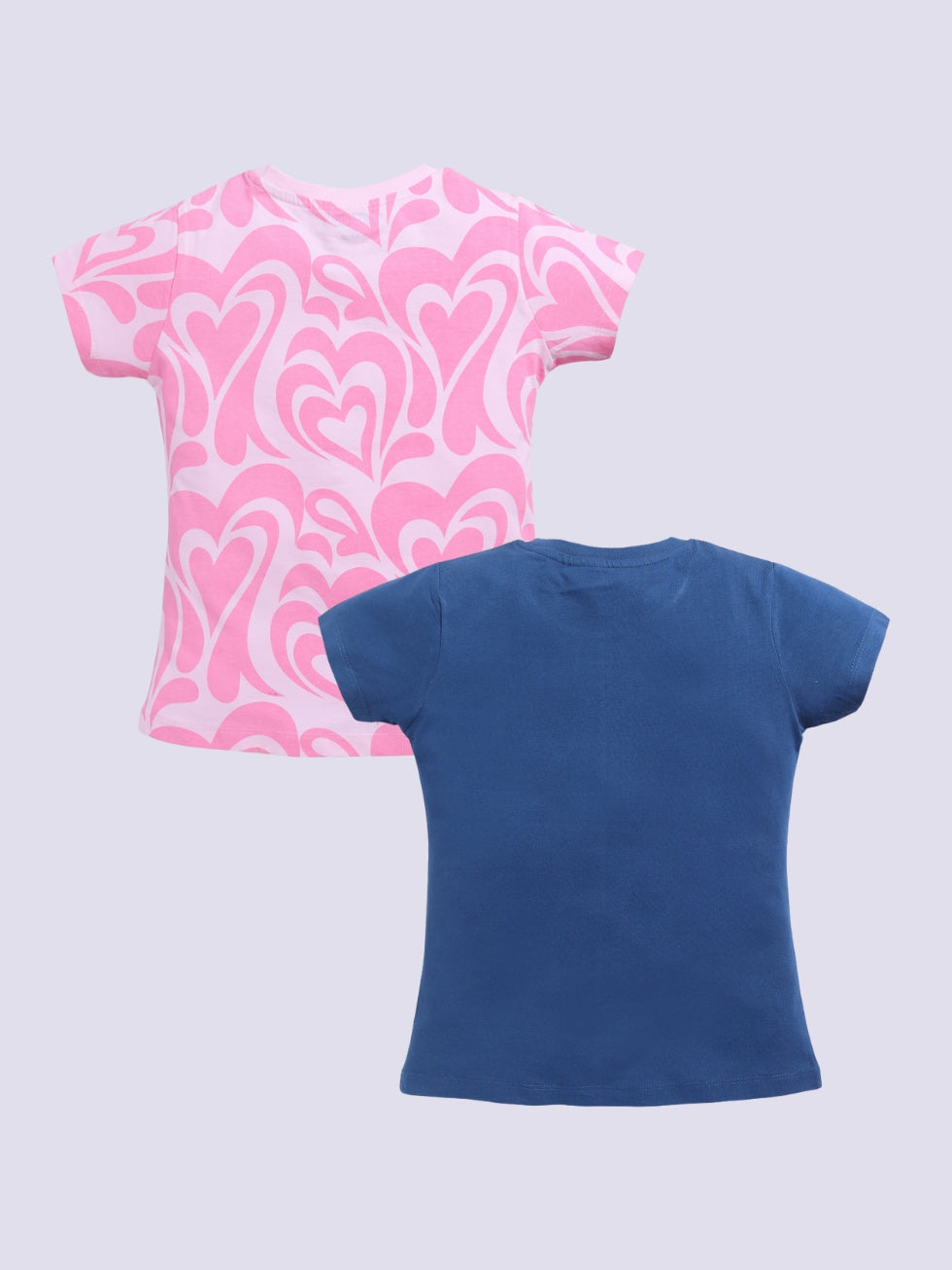 Girl's Fashion All Over Print Tops 2pc Combo Set
