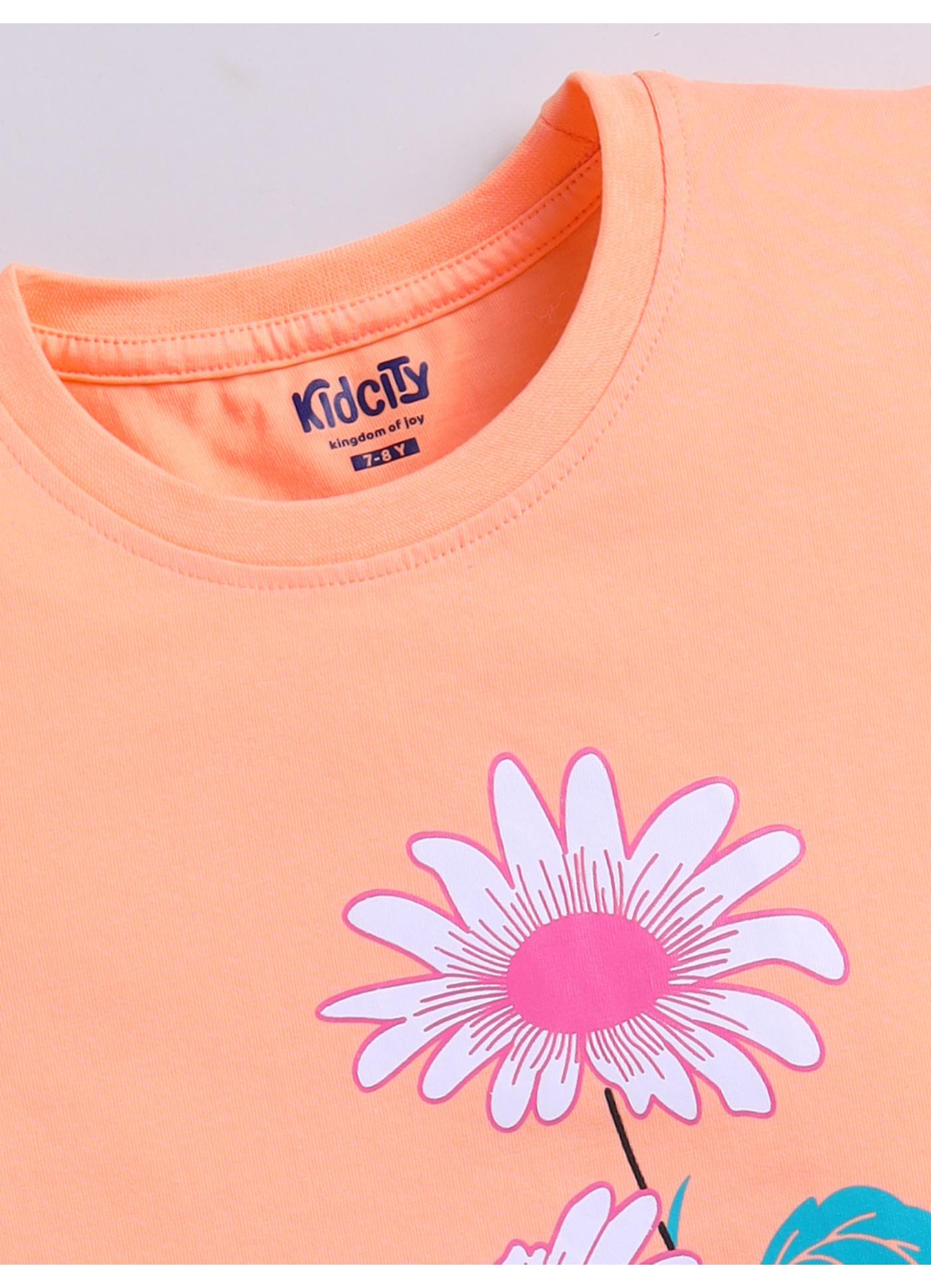 Graphic Flower Print Top