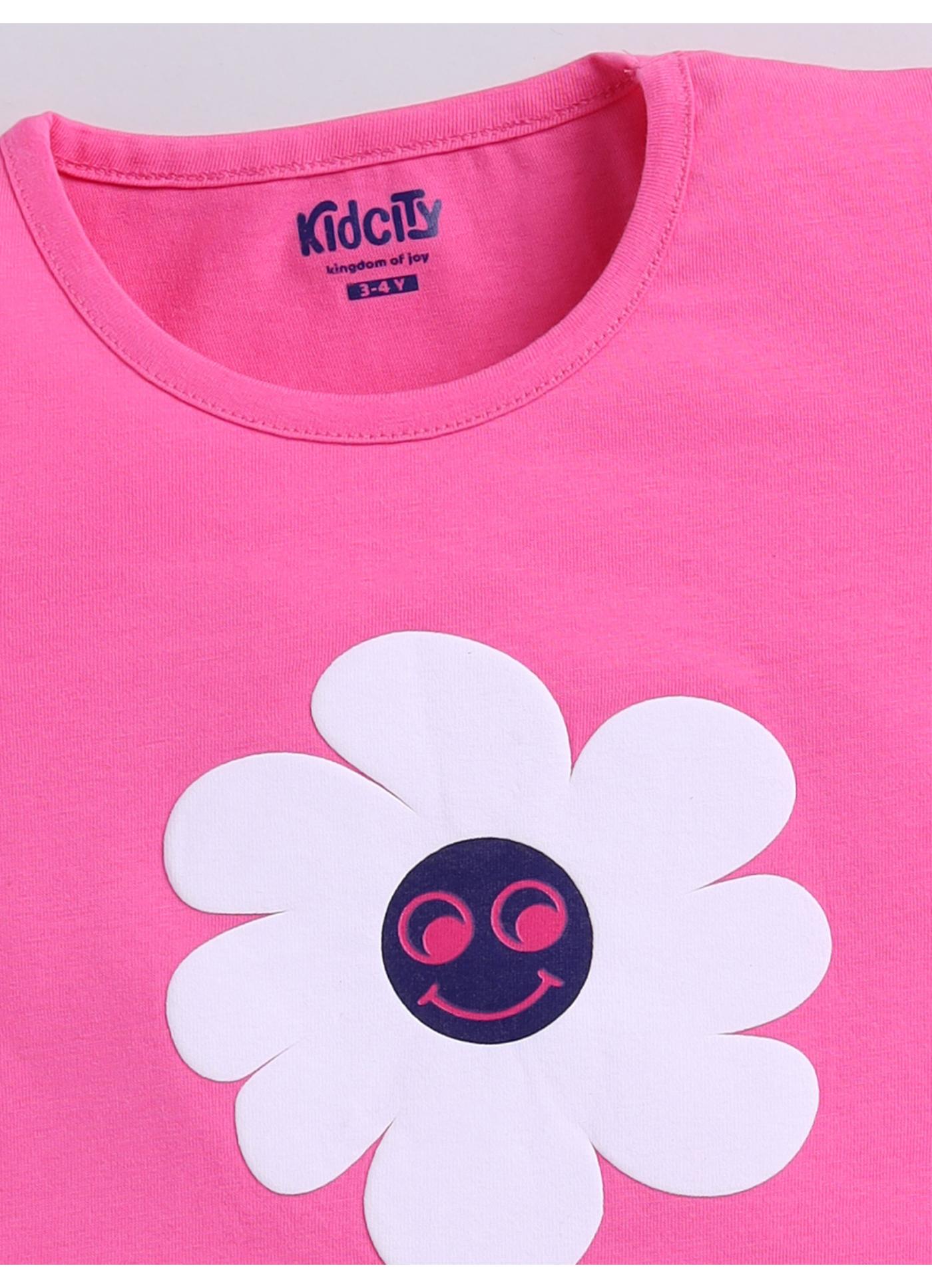 Flower graphic print top