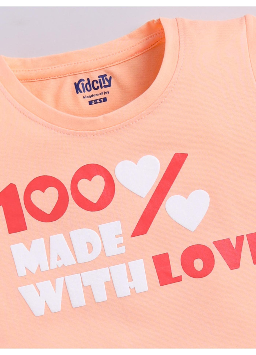 Hundred percent made with love print top