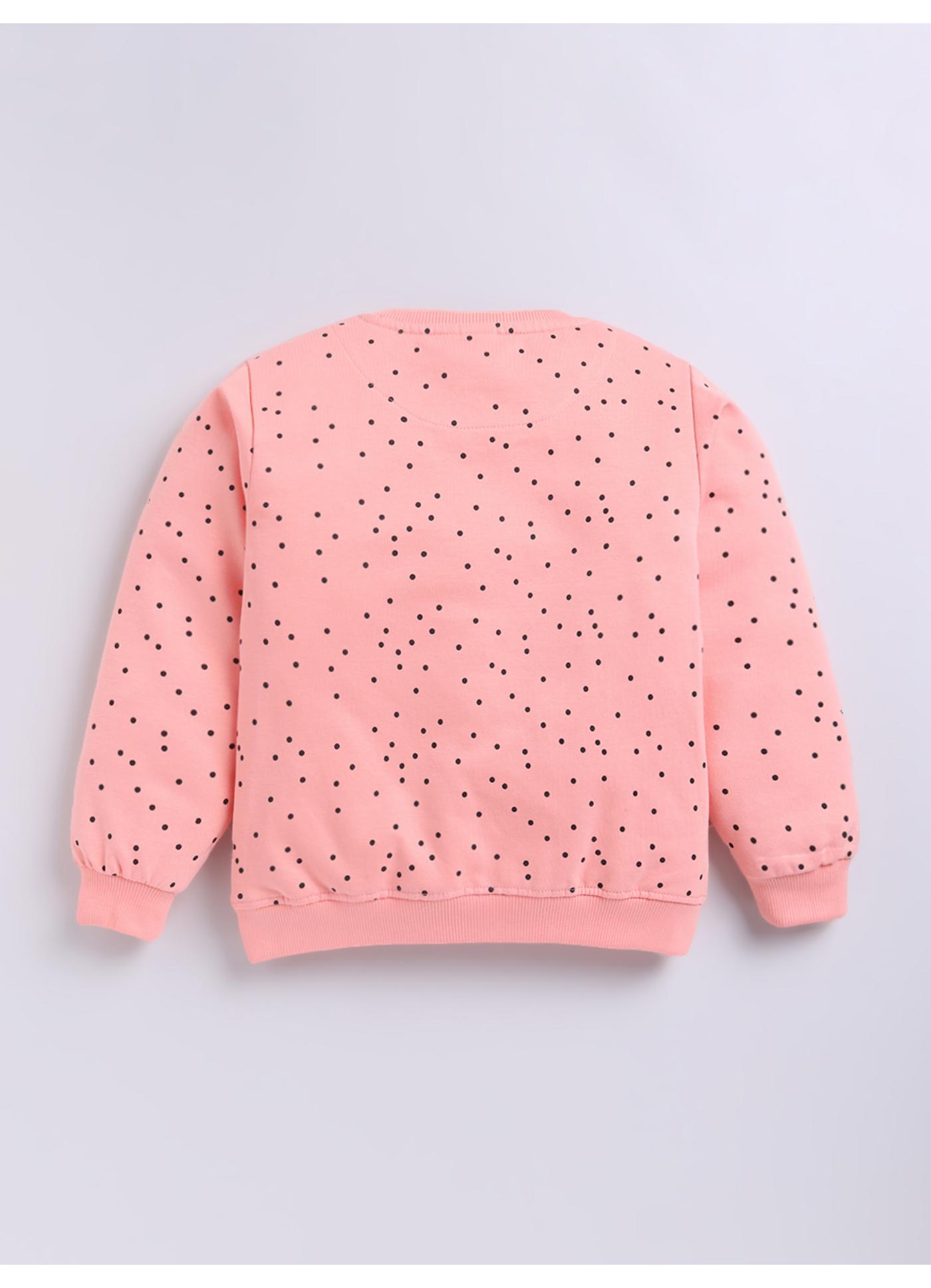 Playful Polka Dot Kitty Sweatshirt