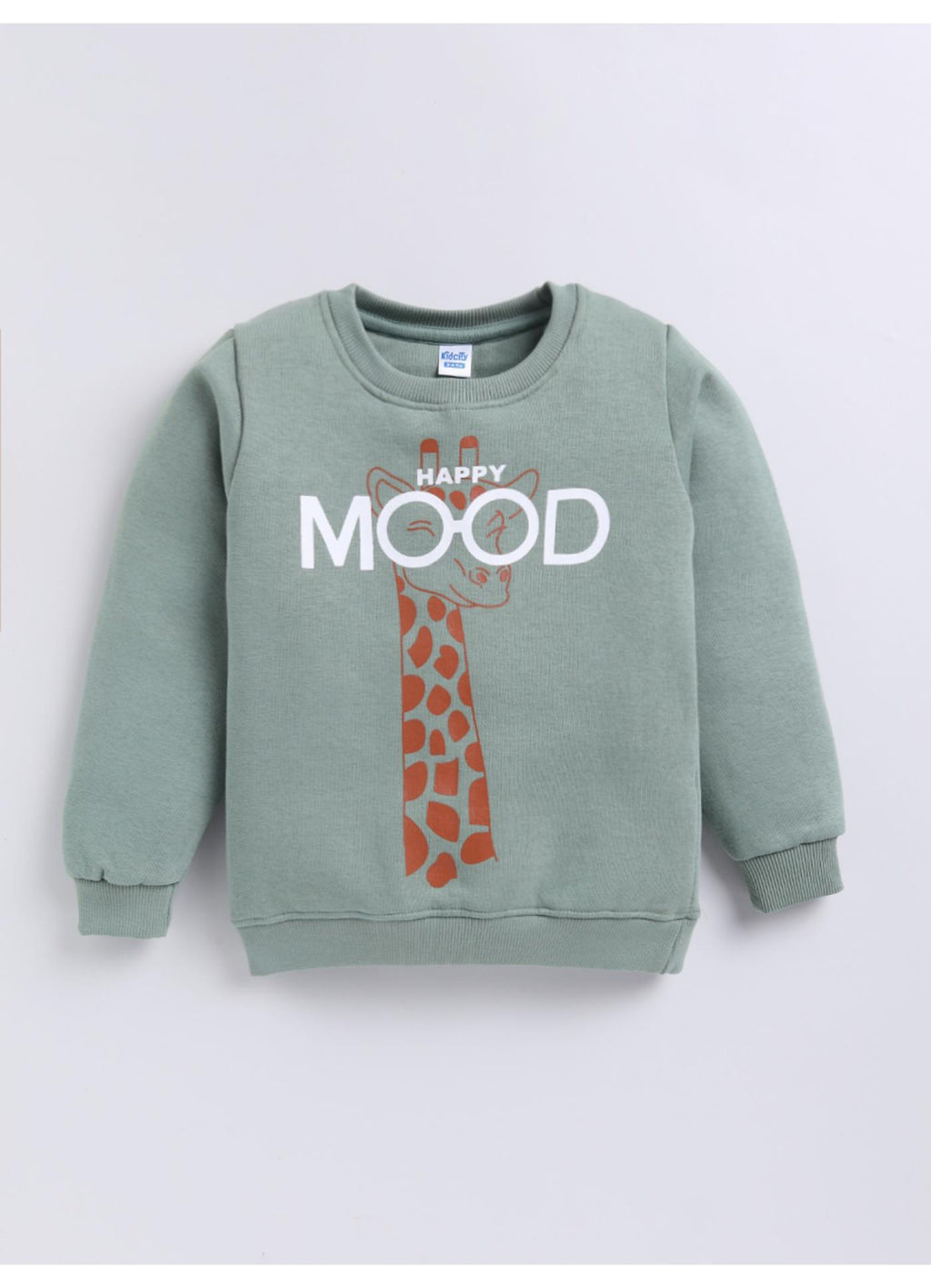 Sage Green Giraffe Print Sweatshirt
