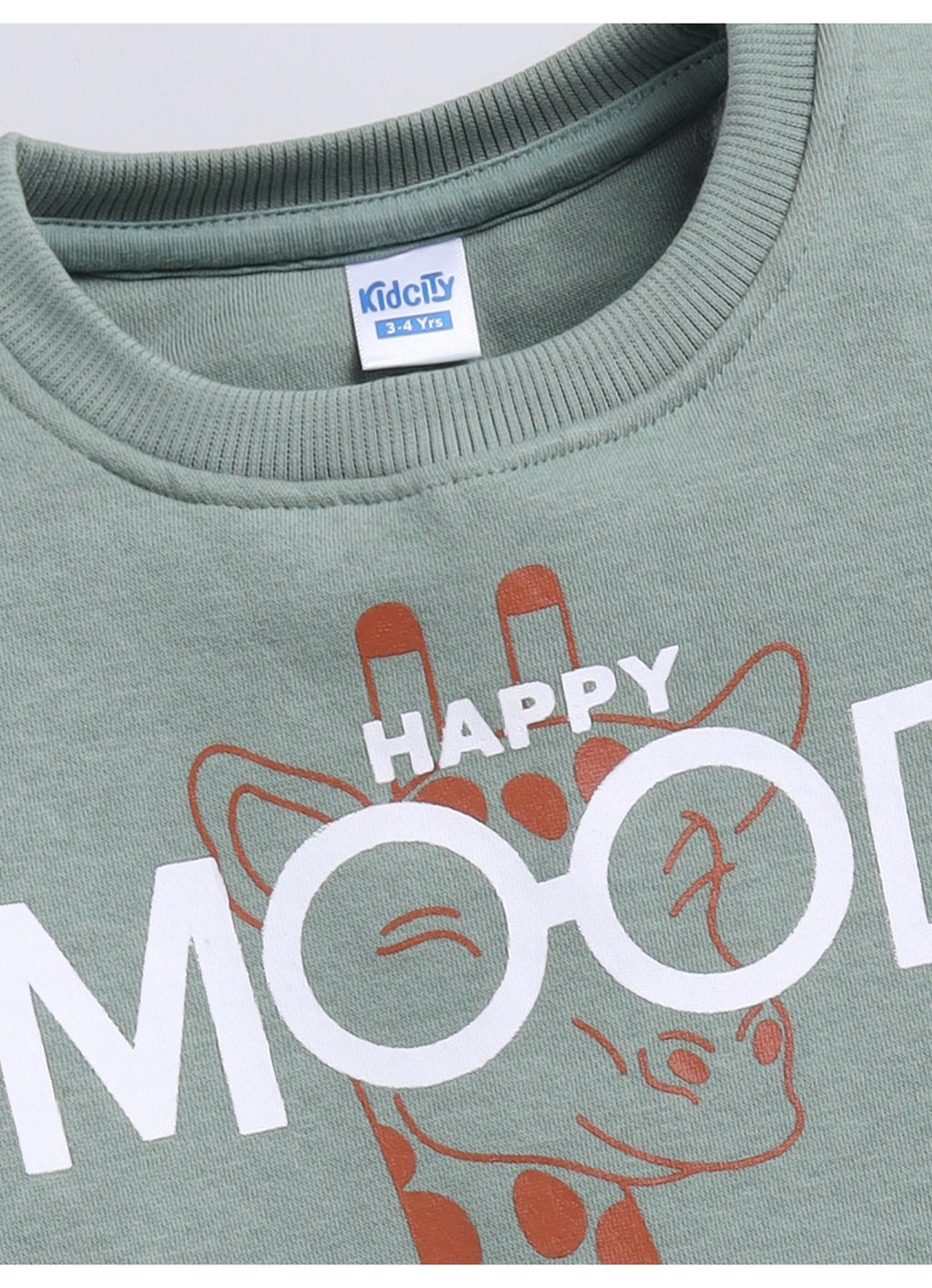 Sage Green Giraffe Print Sweatshirt