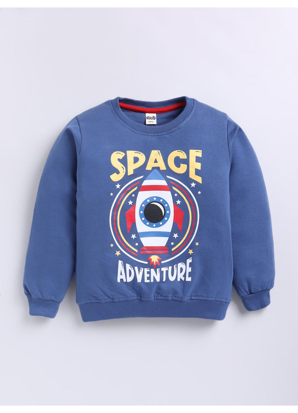 Space Adventure Rocket Graphic Sweatshirt
