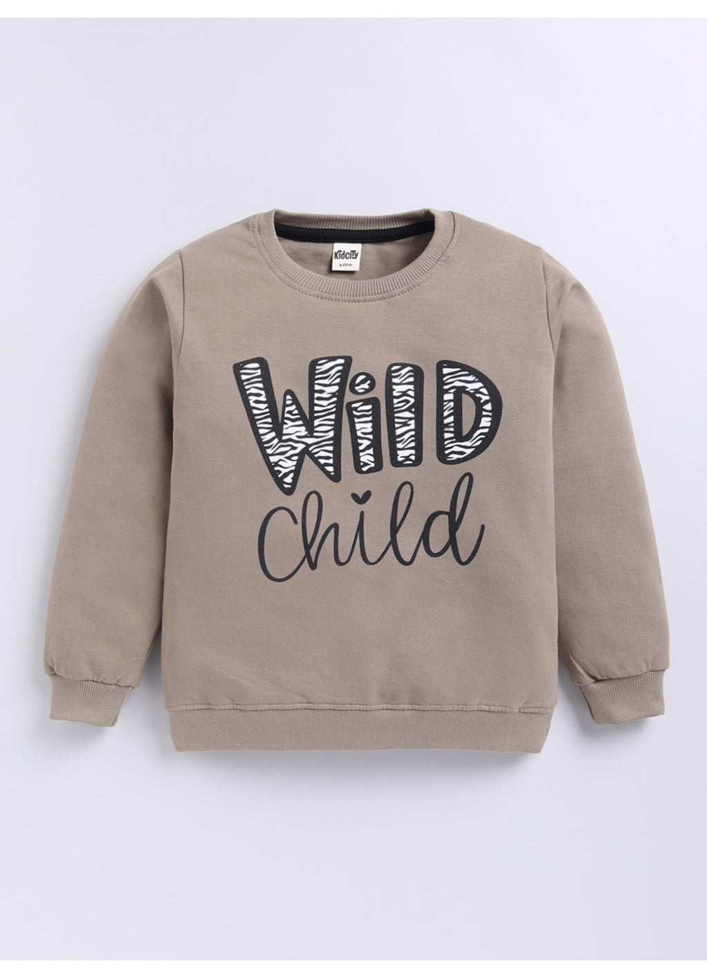 Wild Child Zebra Print Sweatshirt