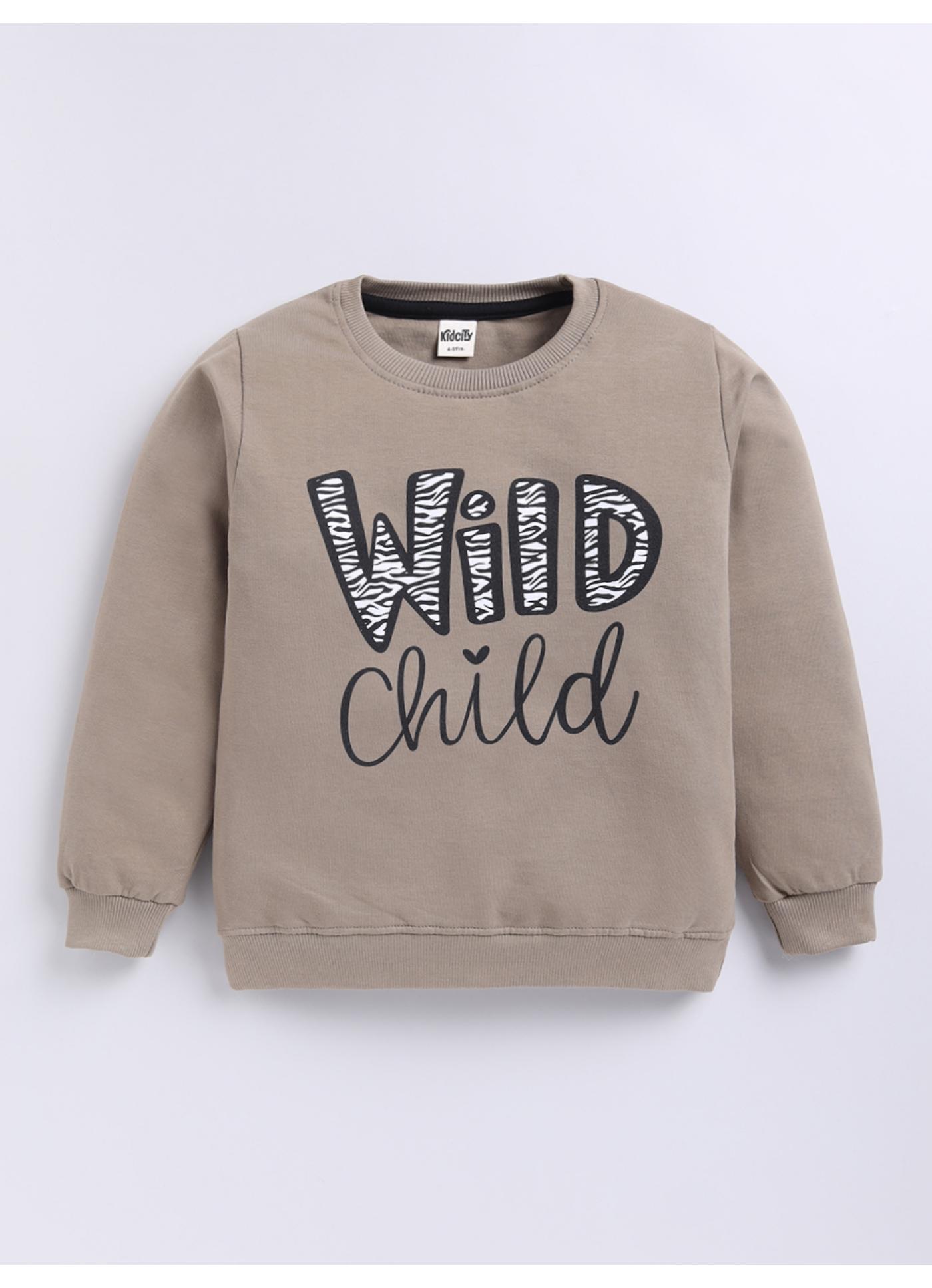 Wild Child Zebra Print Sweatshirt