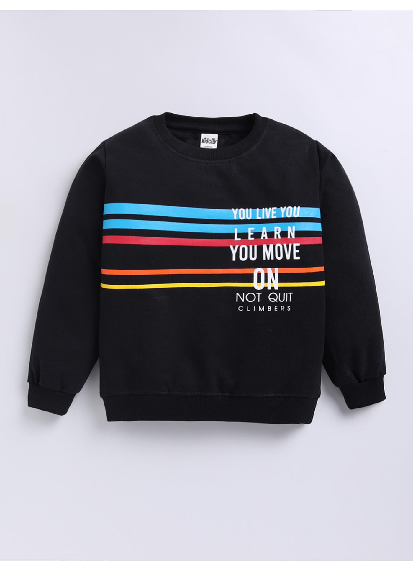 Color Block Stripe Graphic Sweatshirt