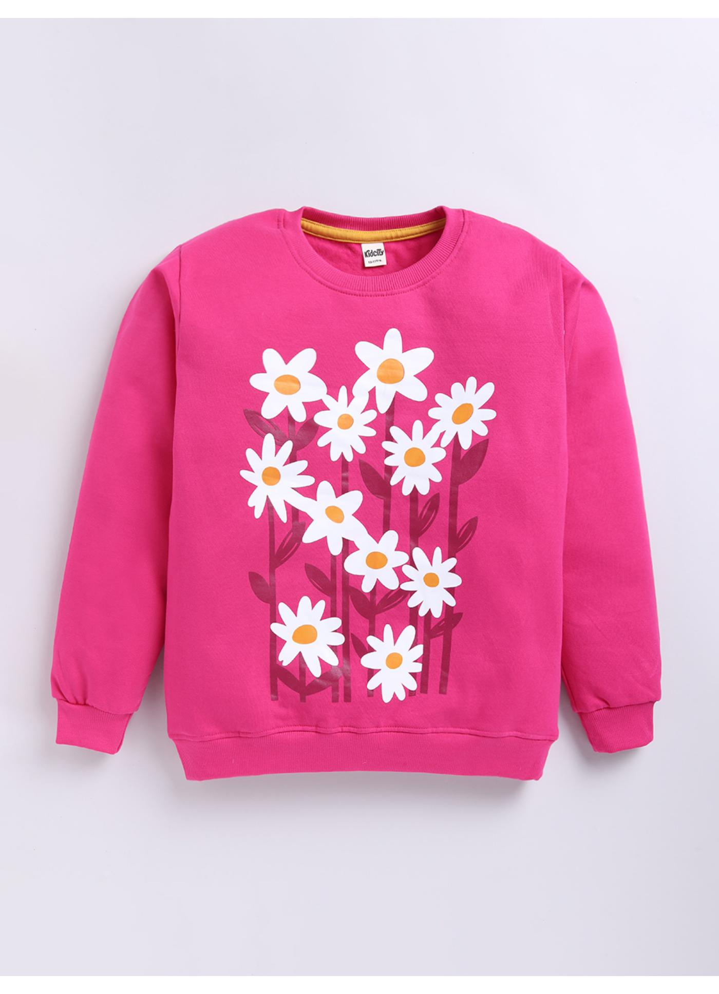 Pink Daisy Floral Sweatshirt