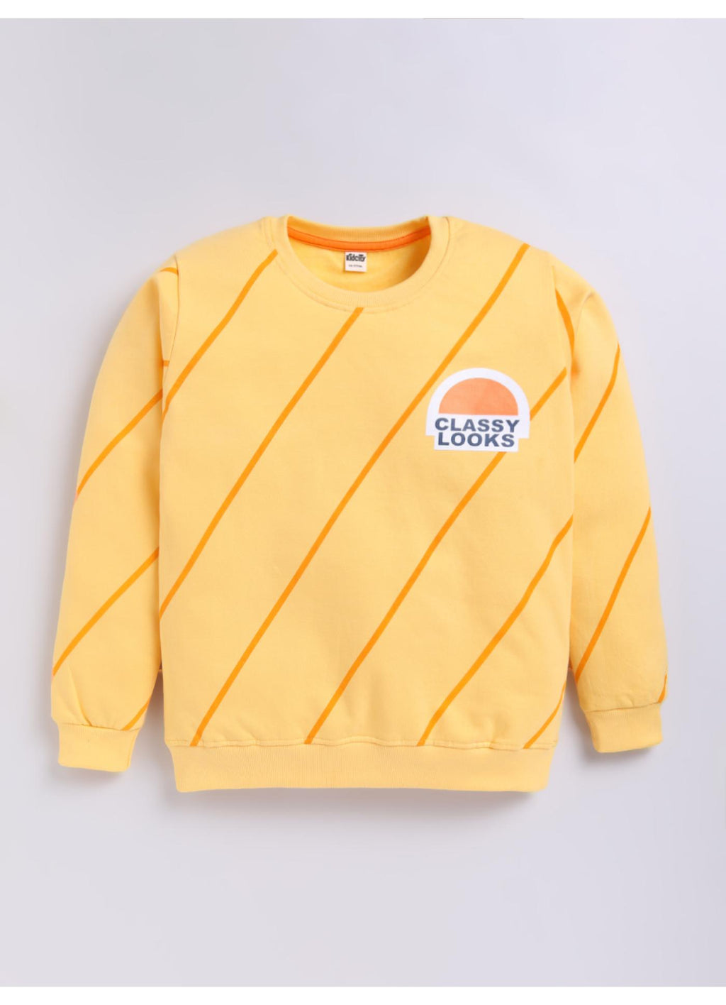 Classy Looks Diagonal Stripe Sweatshirt