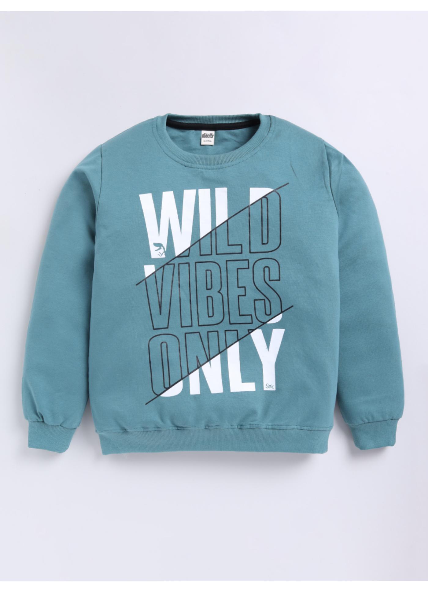 Color Block Wild Vibes Fleece Sweatshirt