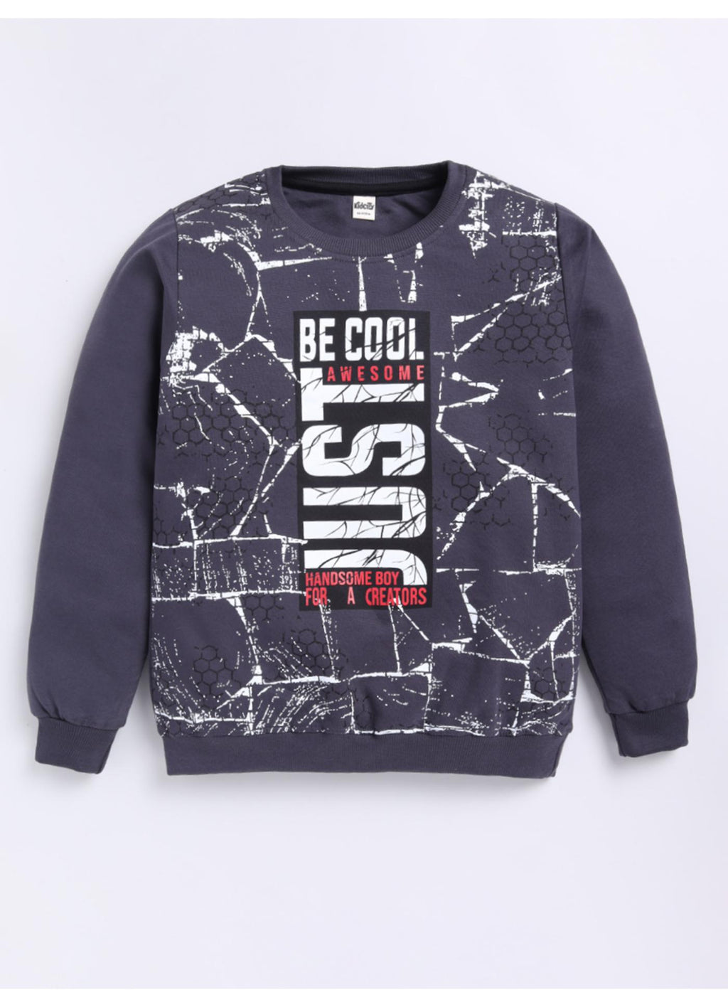 Just Be Cool' Abstract Graphic Sweatshirt