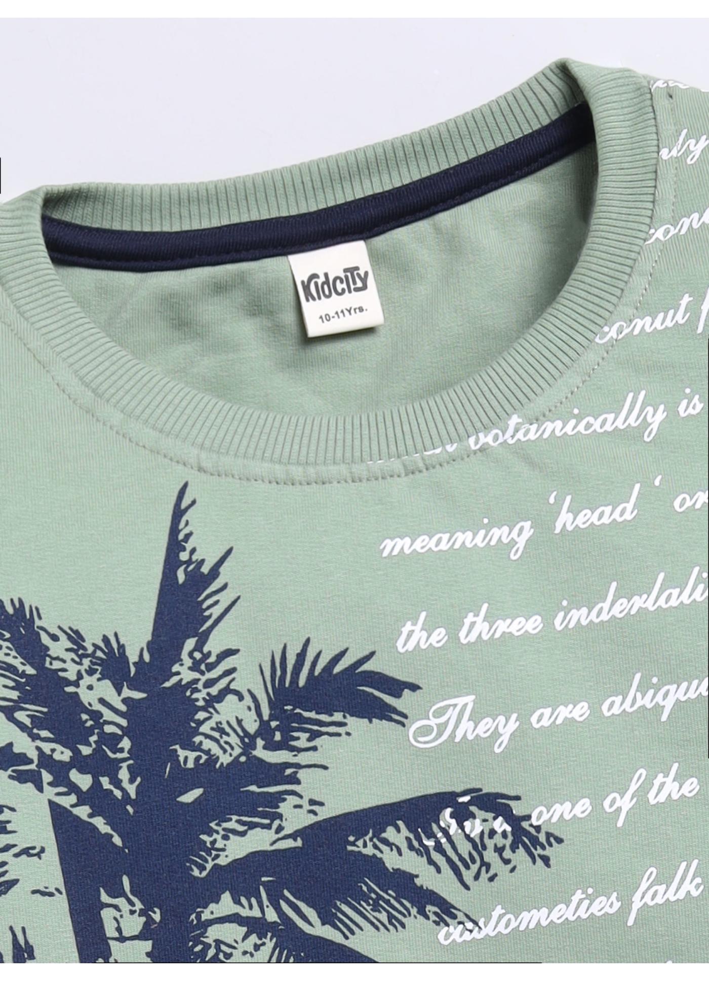 Somewhere Coconut Tree Graphic Sweatshirt