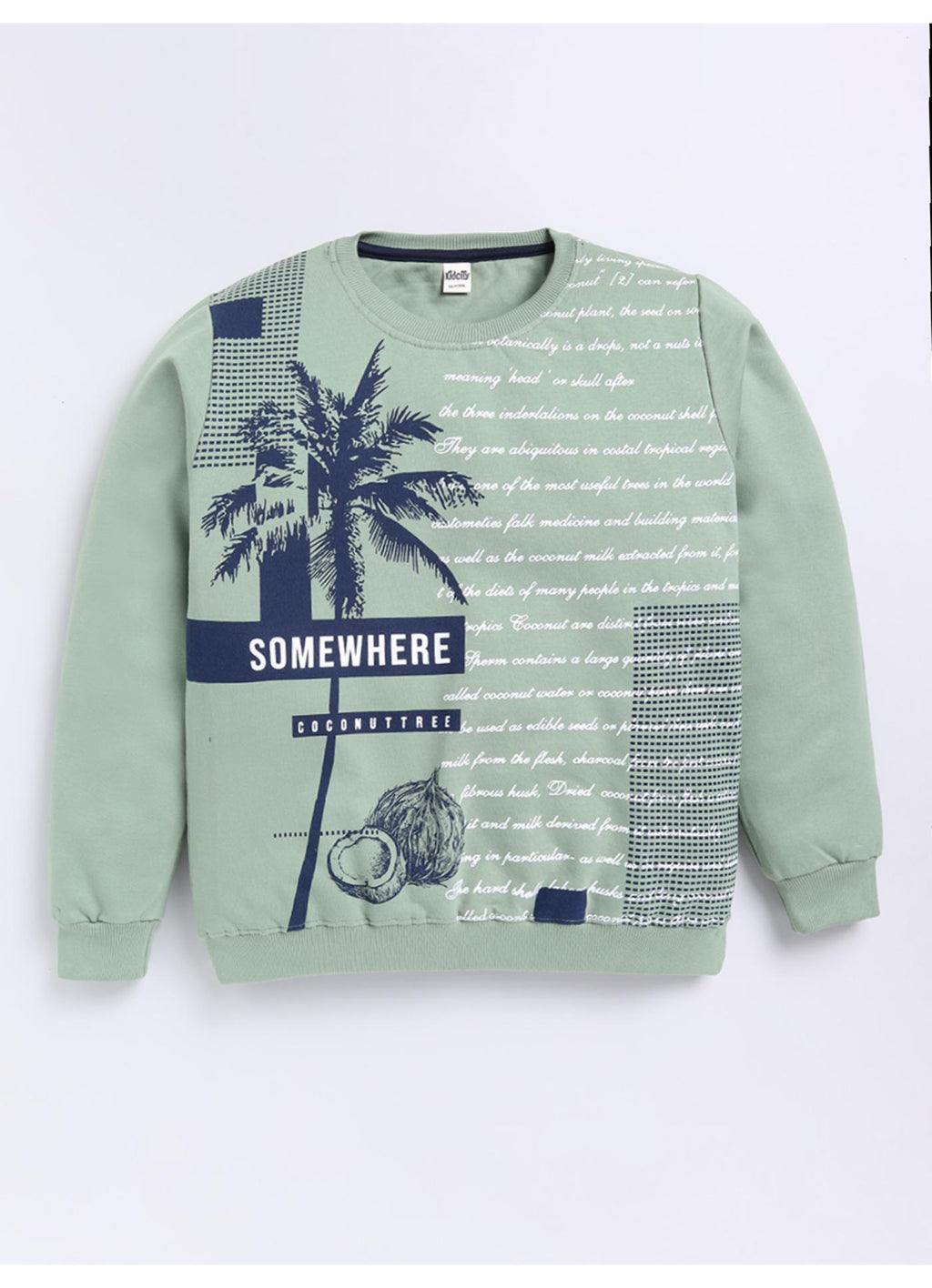 Somewhere Coconut Tree Graphic Sweatshirt