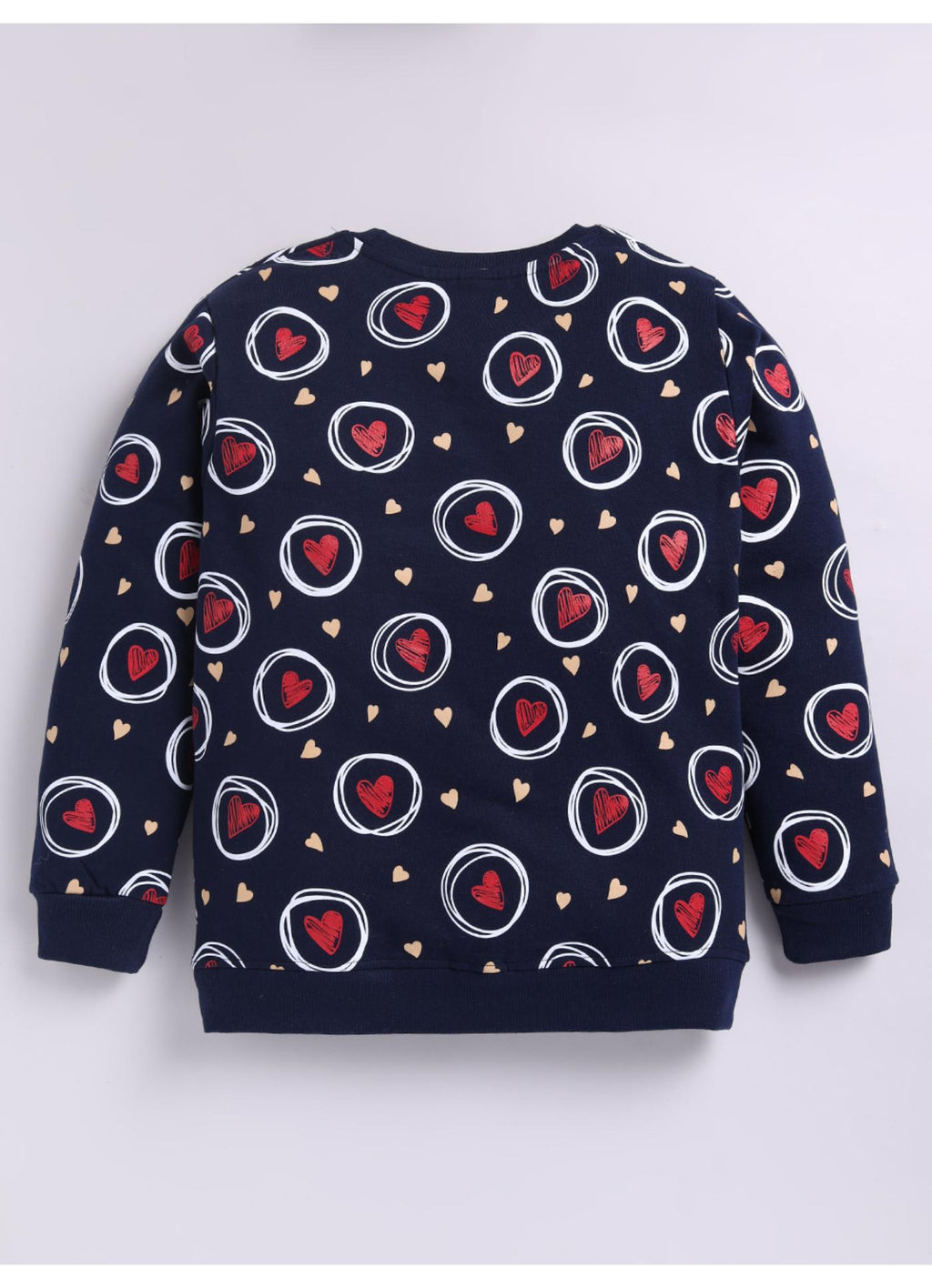 Heart Pattern Pullover Sweatshirt