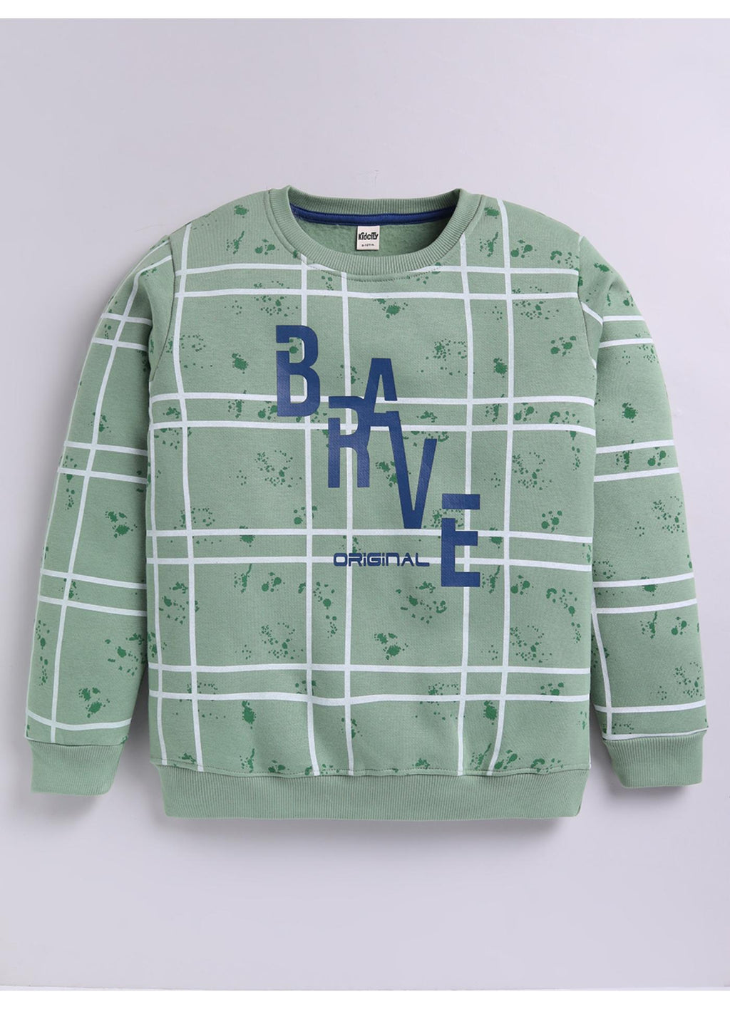 Plaid Brave Original Graphic Sweatshirt