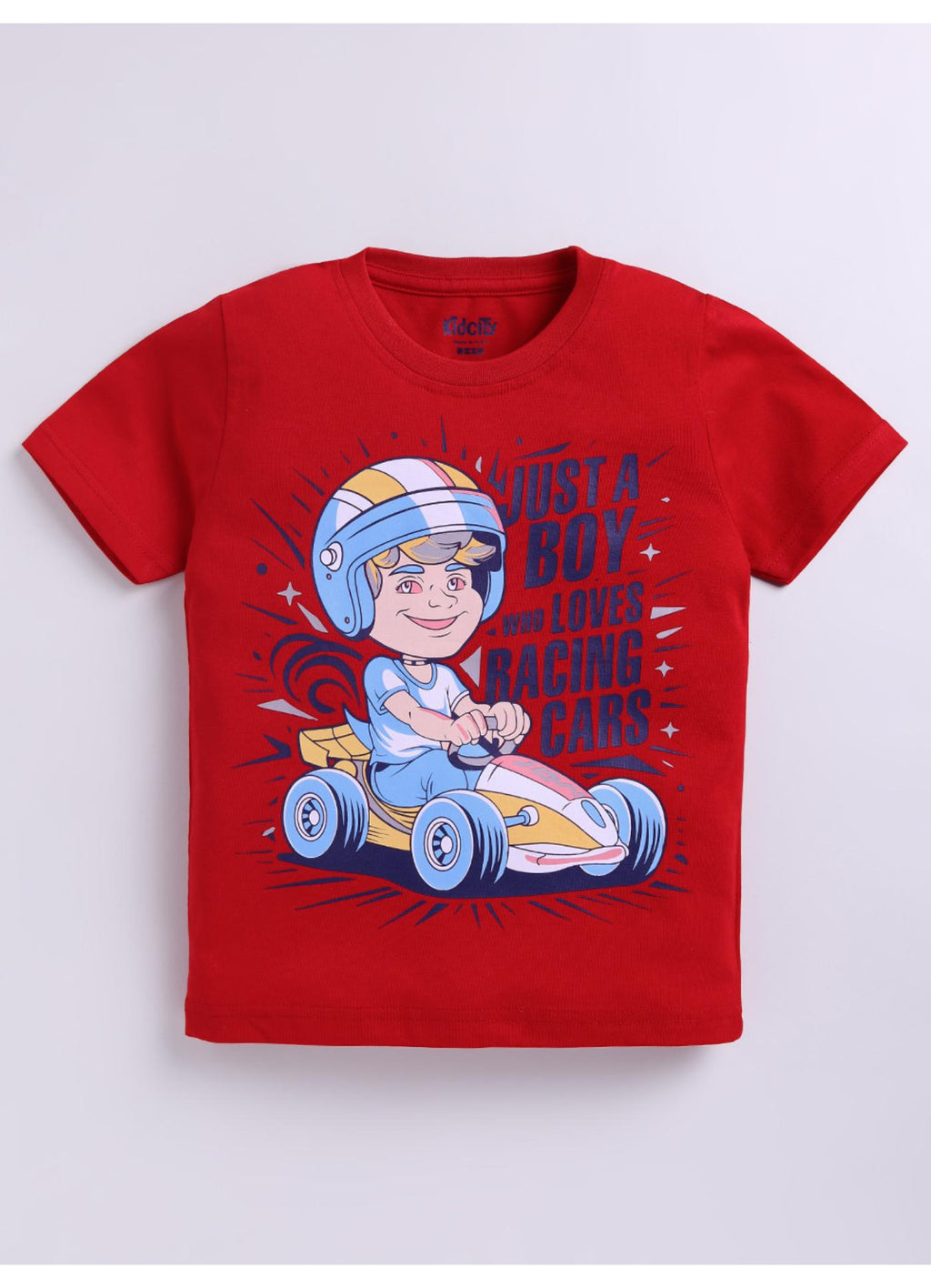 Just a Boy Who Loves Racing Cars Graphic T-Shirt