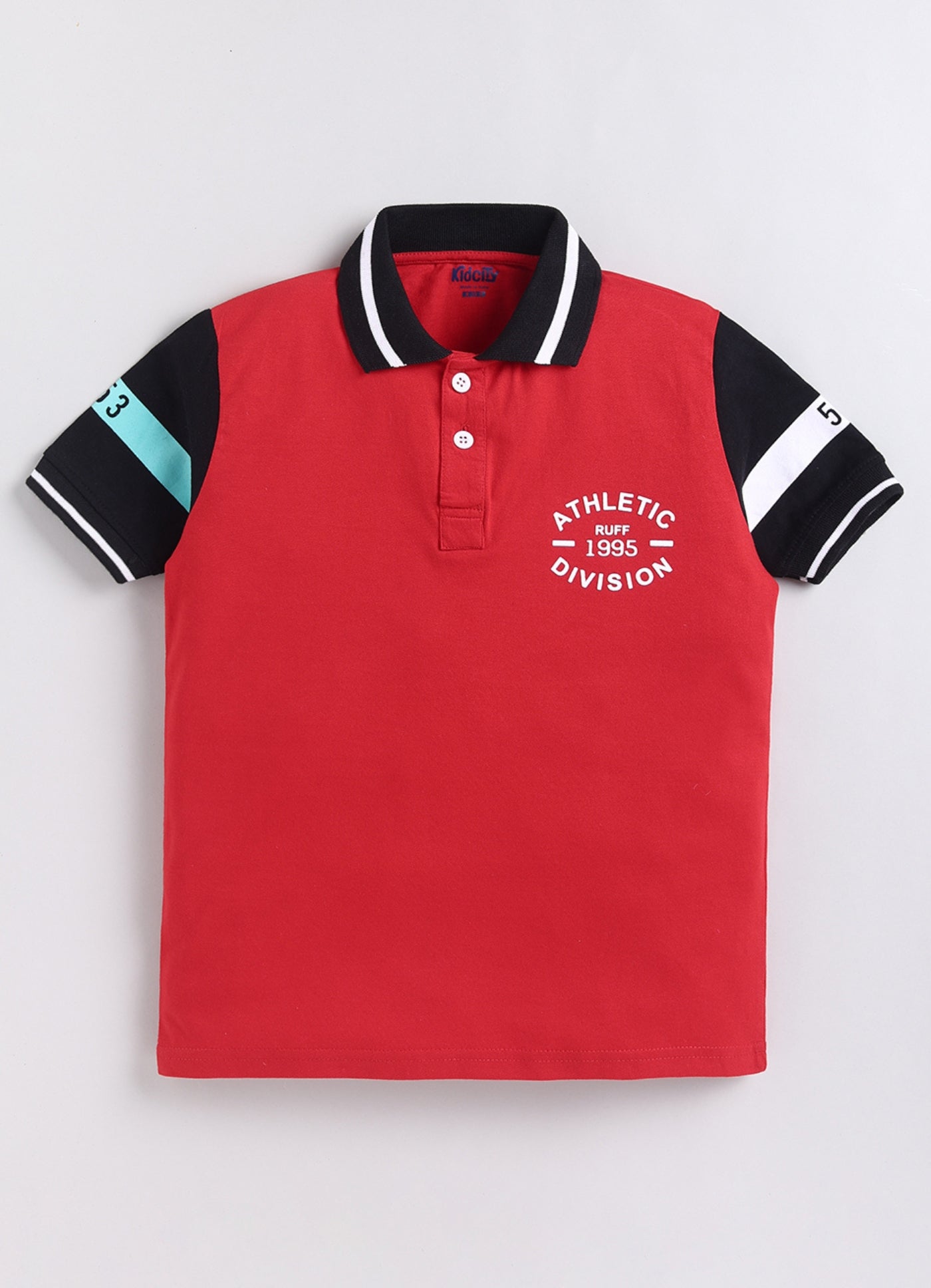 Varsity Athletic Division Colorblock Polo T-Shirt