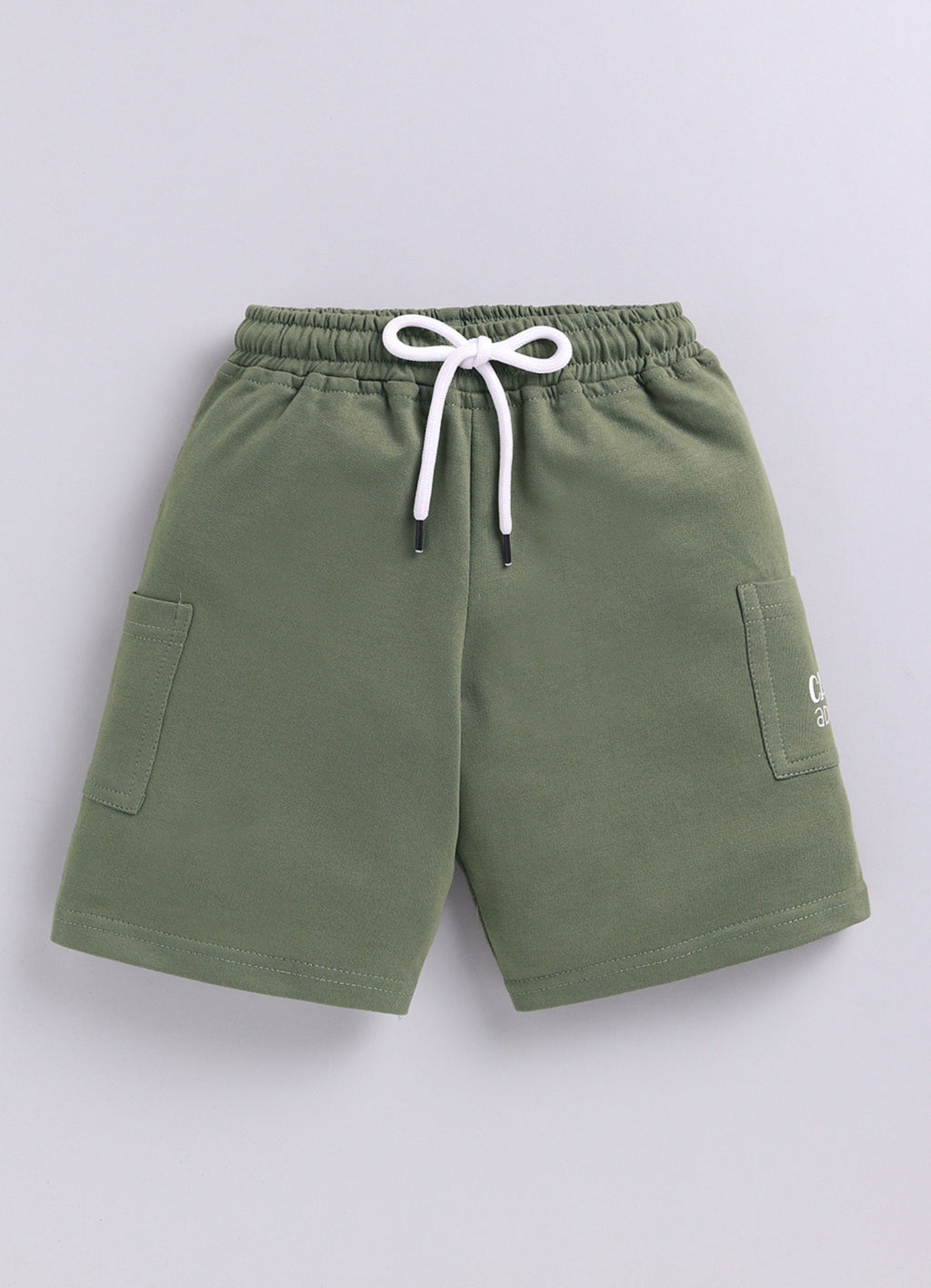 Cool Cargo Short with Typographic Detail