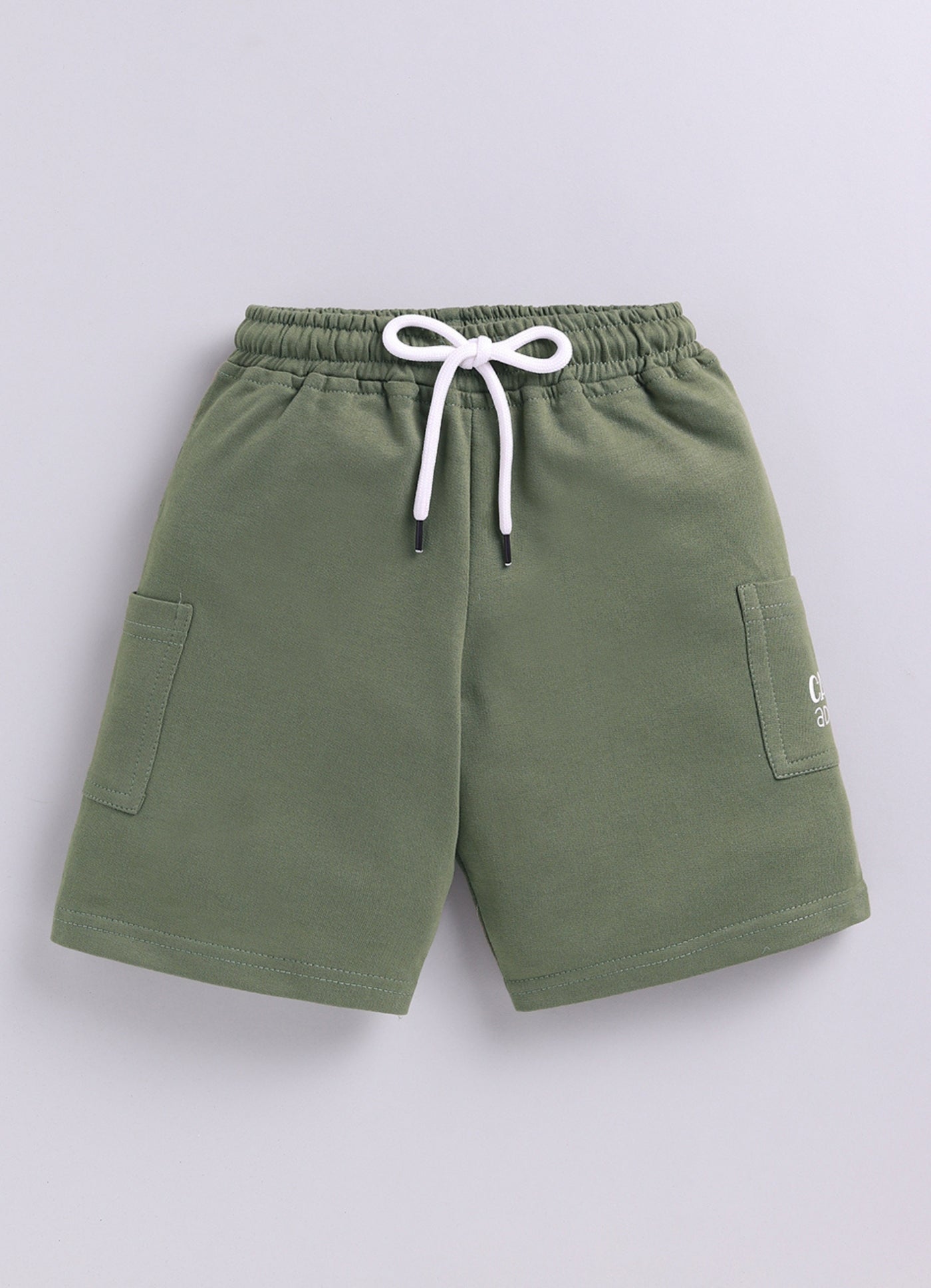 Cool Cargo Short with Typographic Detail