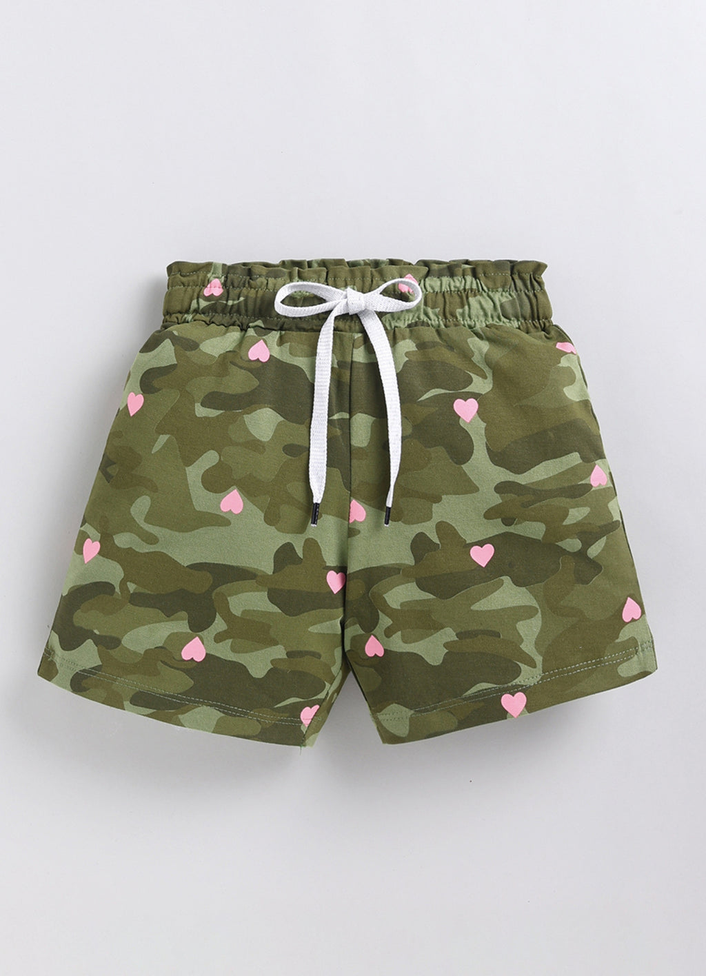 Camouflage Pink Heart Print Short