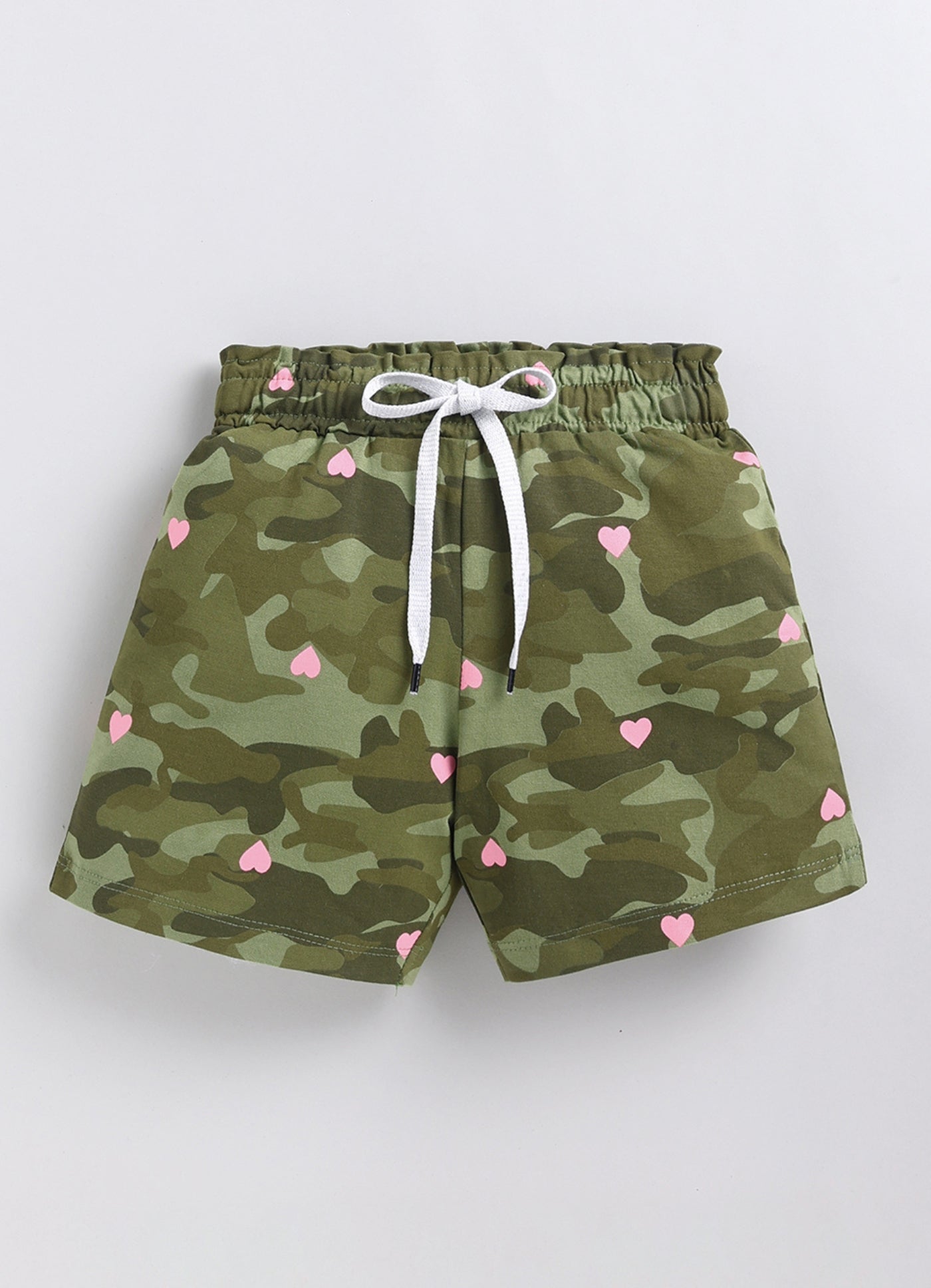 Camouflage Pink Heart Print Short