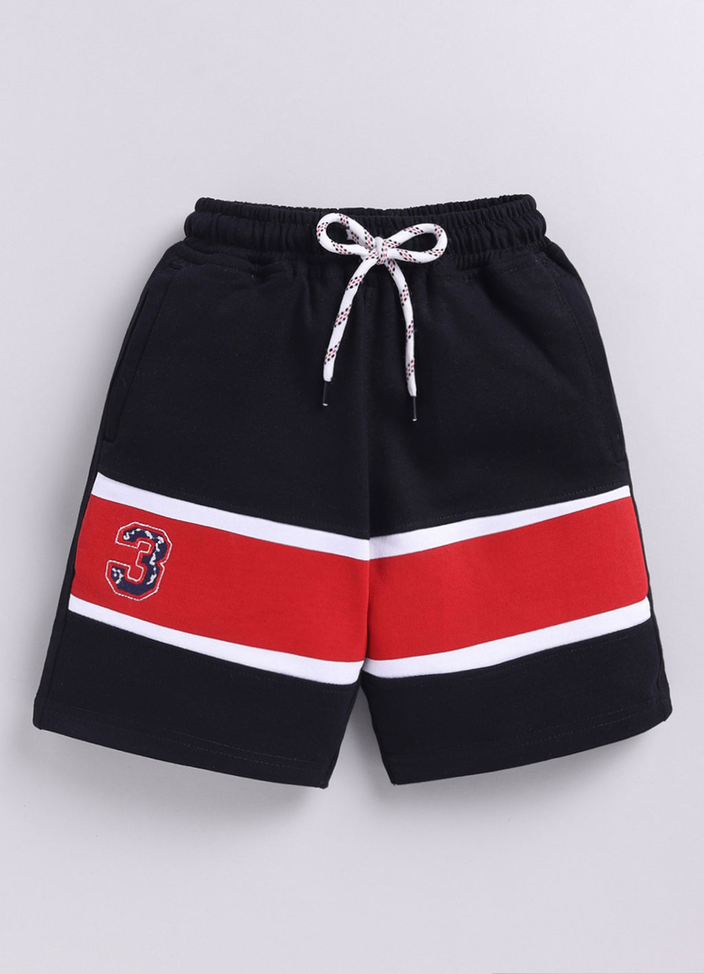 Sporty Colorblock Short with Number Applique