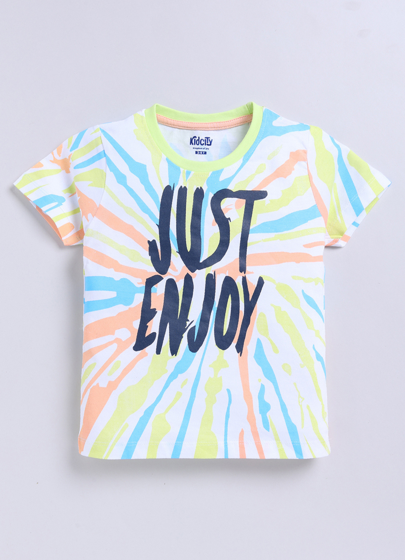 "Just Enjoy" Tie-Dye Graphic T-Shirt
