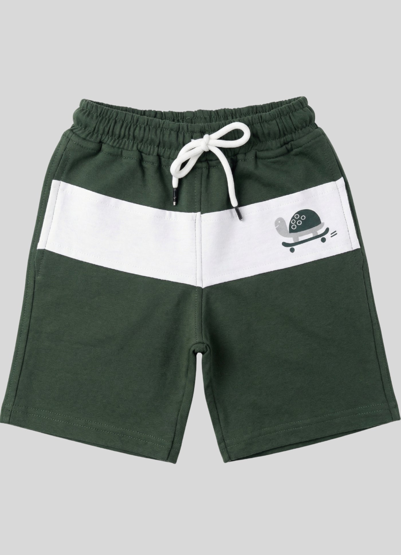 Colorblock Skateboard Turtle Shorts
