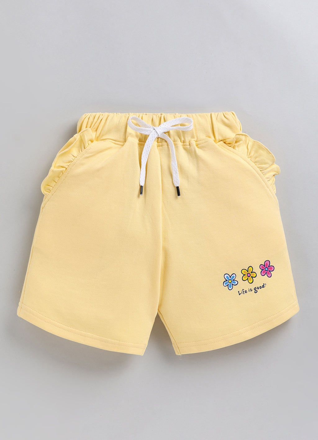 Sunshine Blossom Ruffle Pocket Short