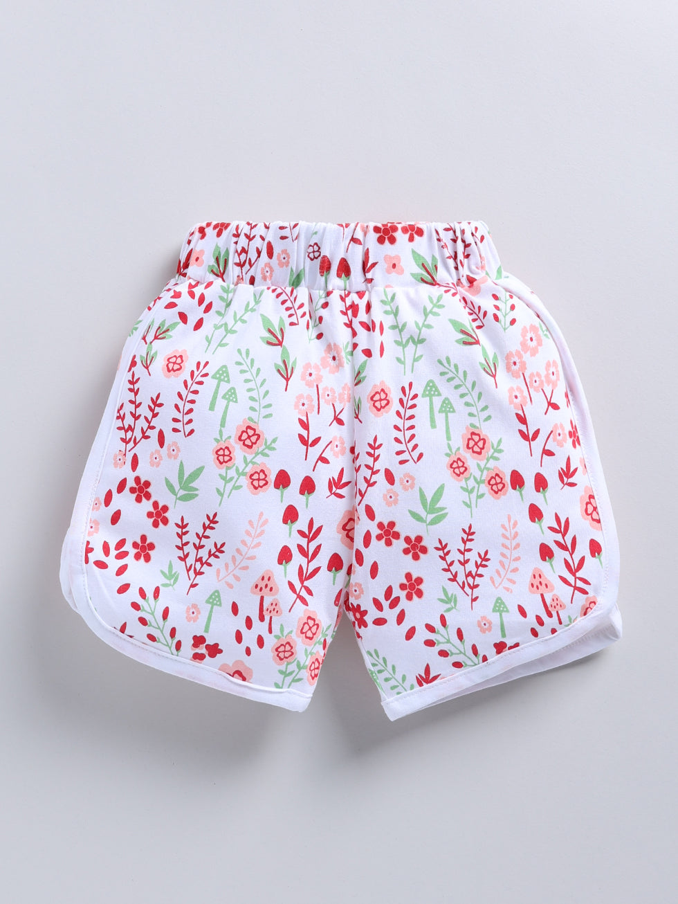 Floral & Unicorn Rainbow Design 2 Pc Shorts