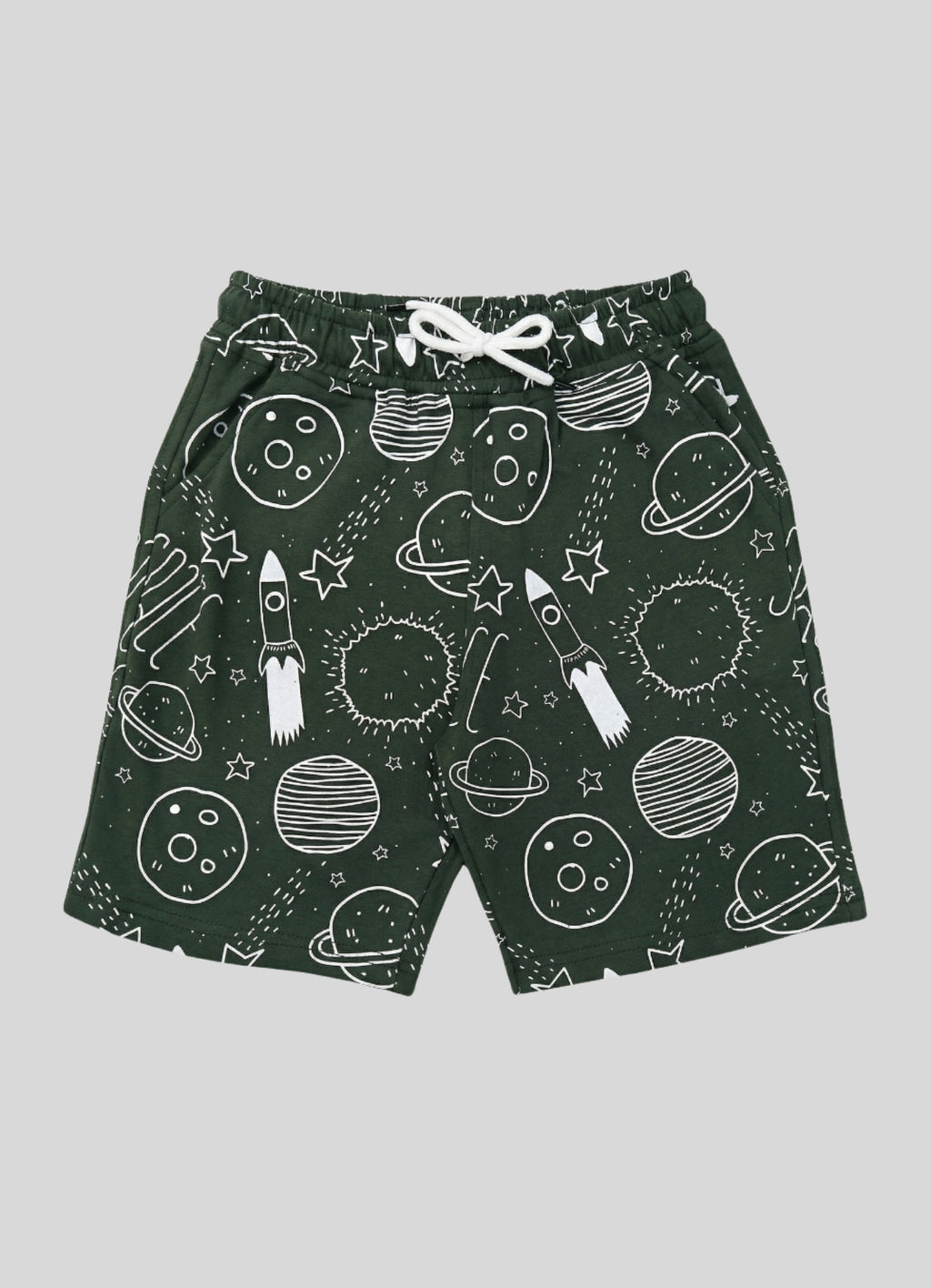 Dark Space-Print Shorts