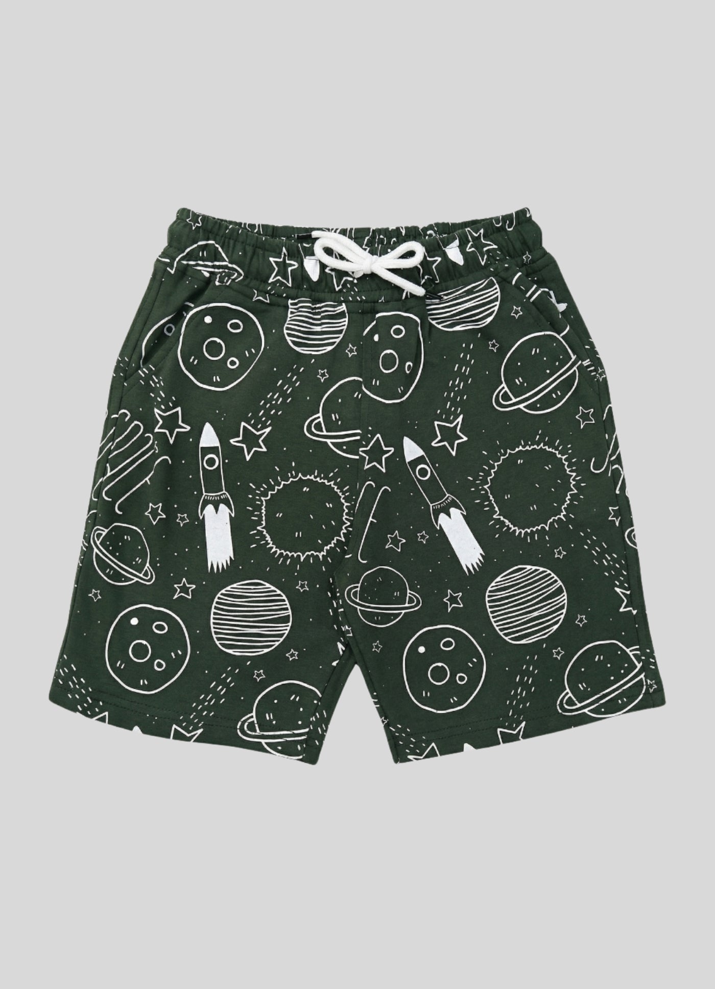 Dark Space-Print Shorts