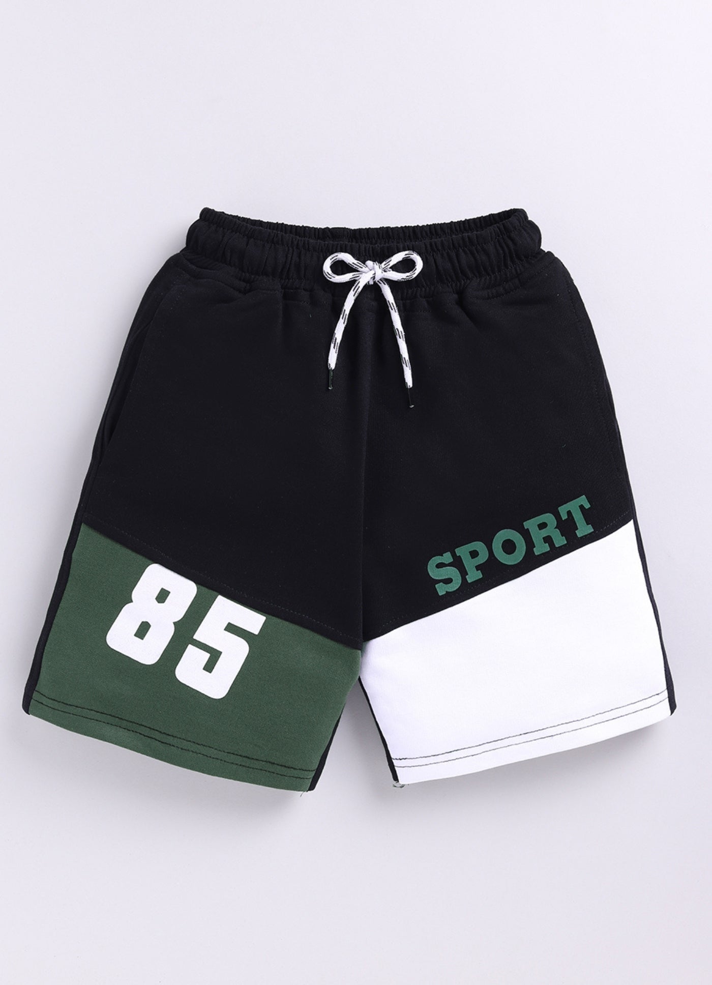 Varsity Sport Colorblock Asymmetrical Short