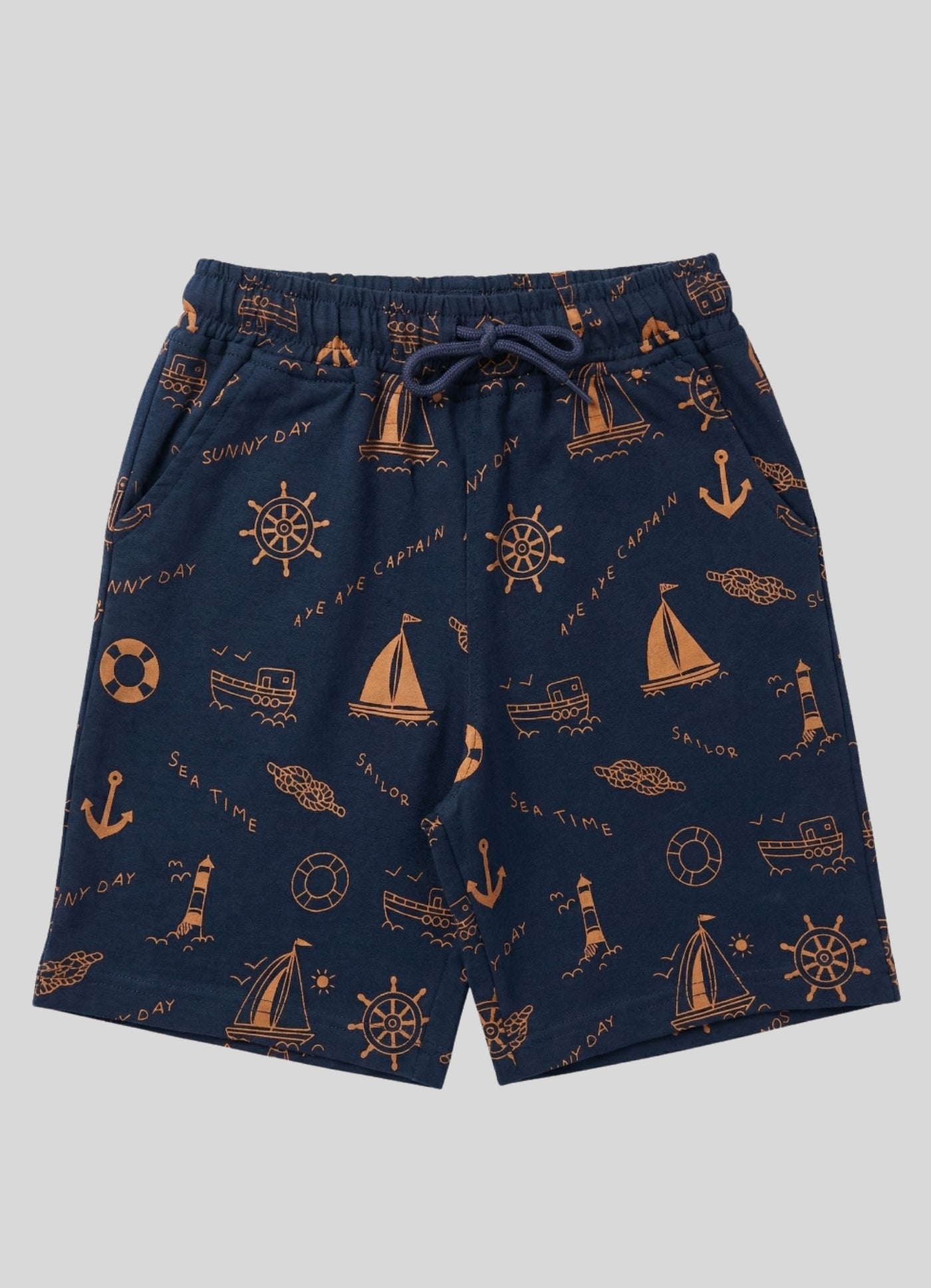 Nautical-Print  Shorts